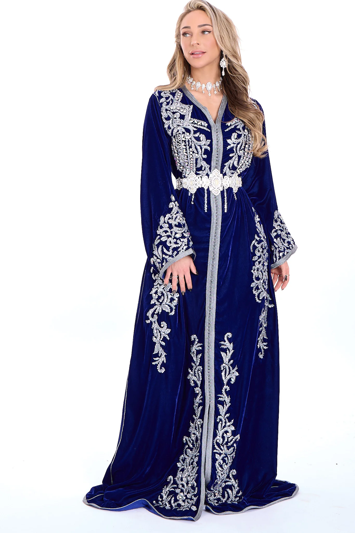 Caftan Abeer  Royalblue - Image 3