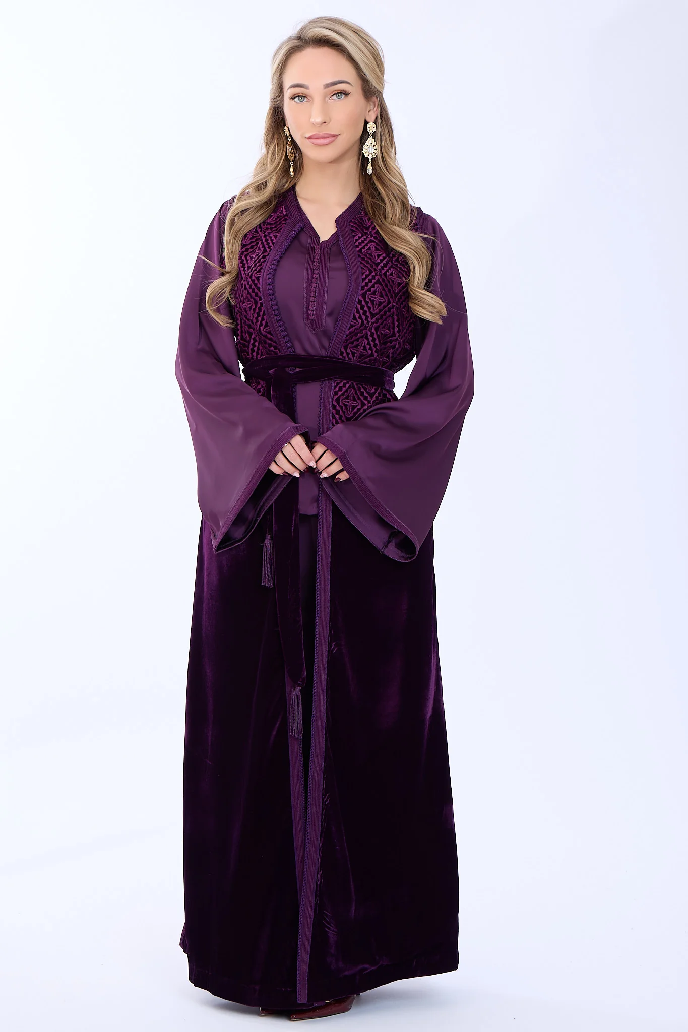 Caftan Aneesa Aubergine - Image 3
