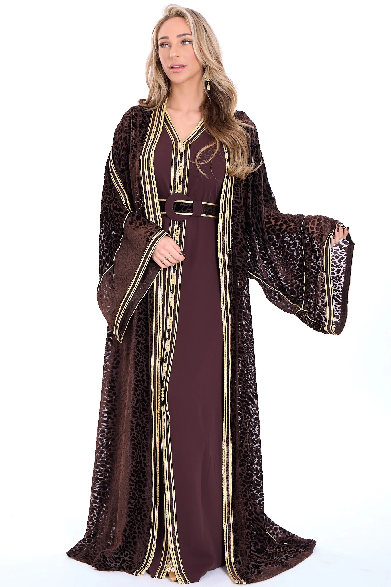 Caftan Anissa Brown - Image 3