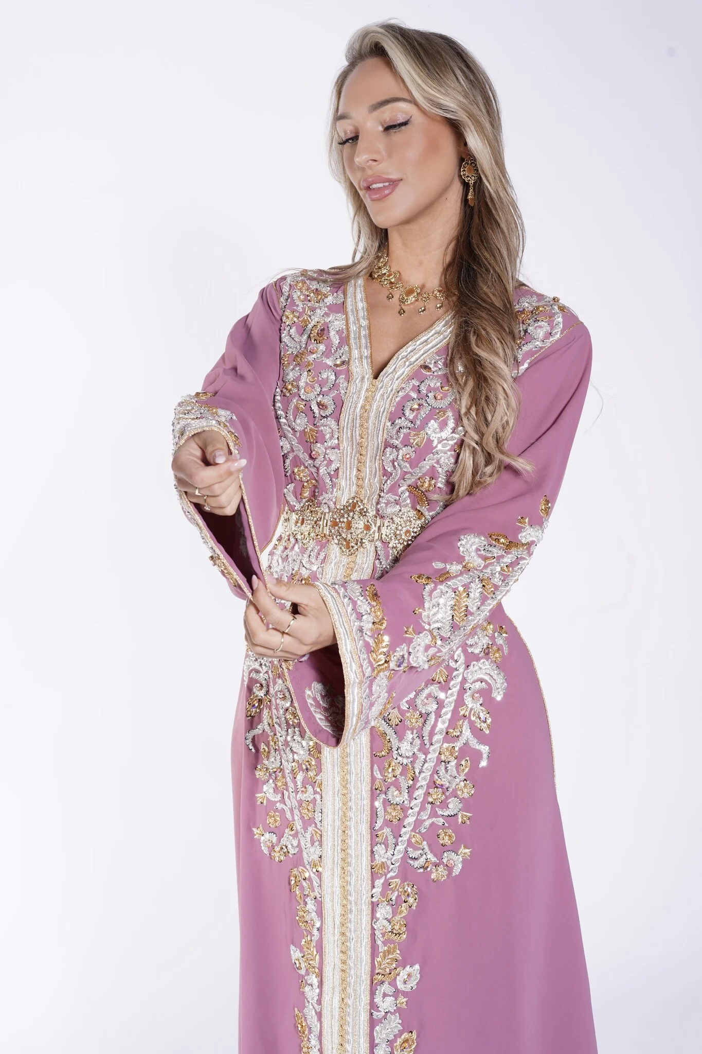 Caftan Ayanna Paleviolet pink - Image 2