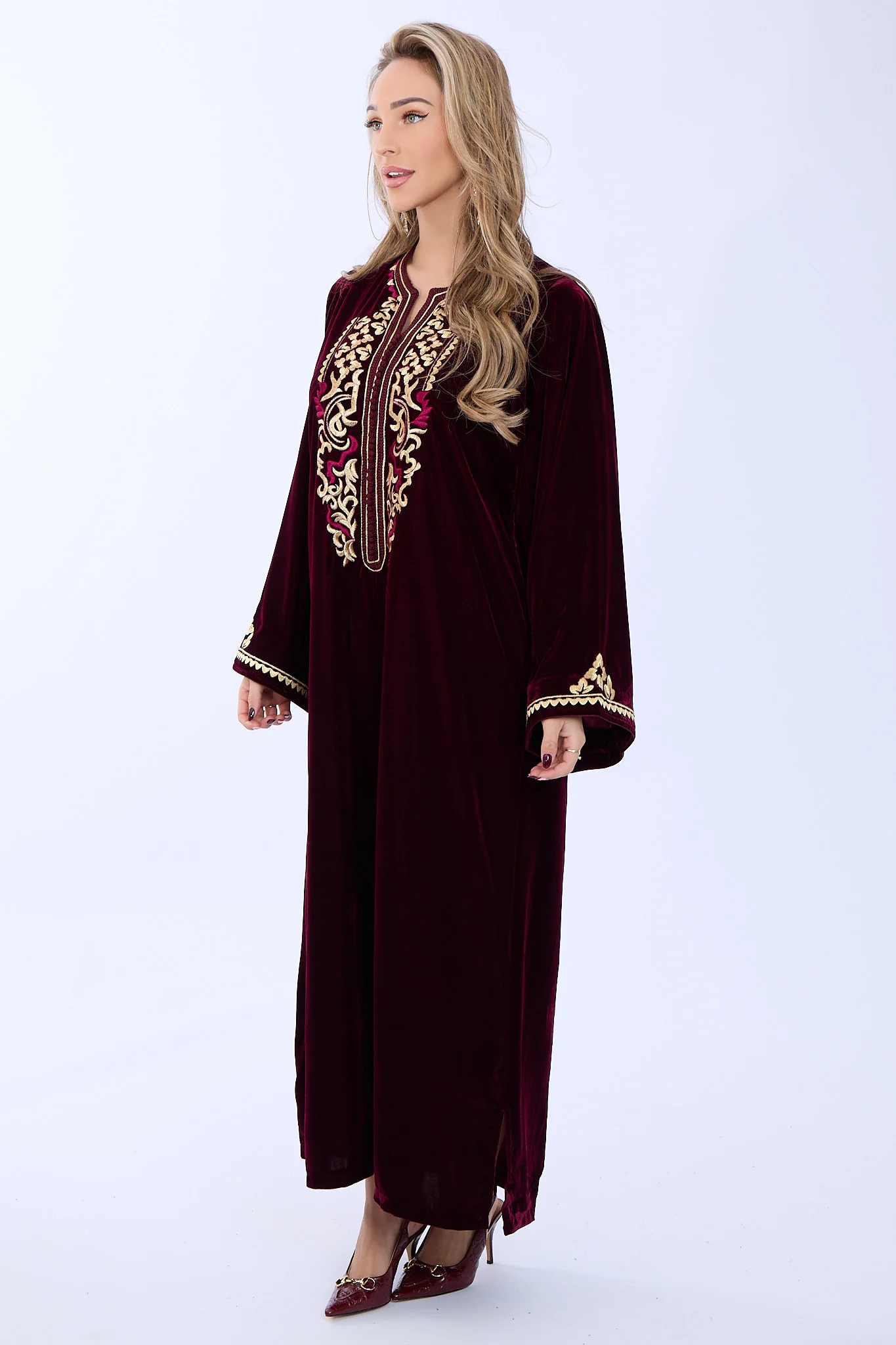 Caftan Bisan Bordeaux - Image 3