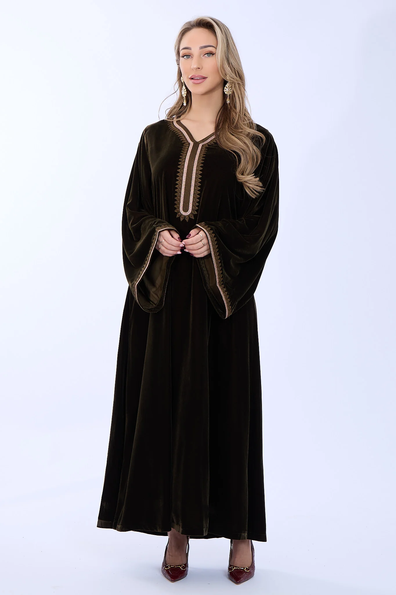 Caftan Dania Olive Green - Image 4