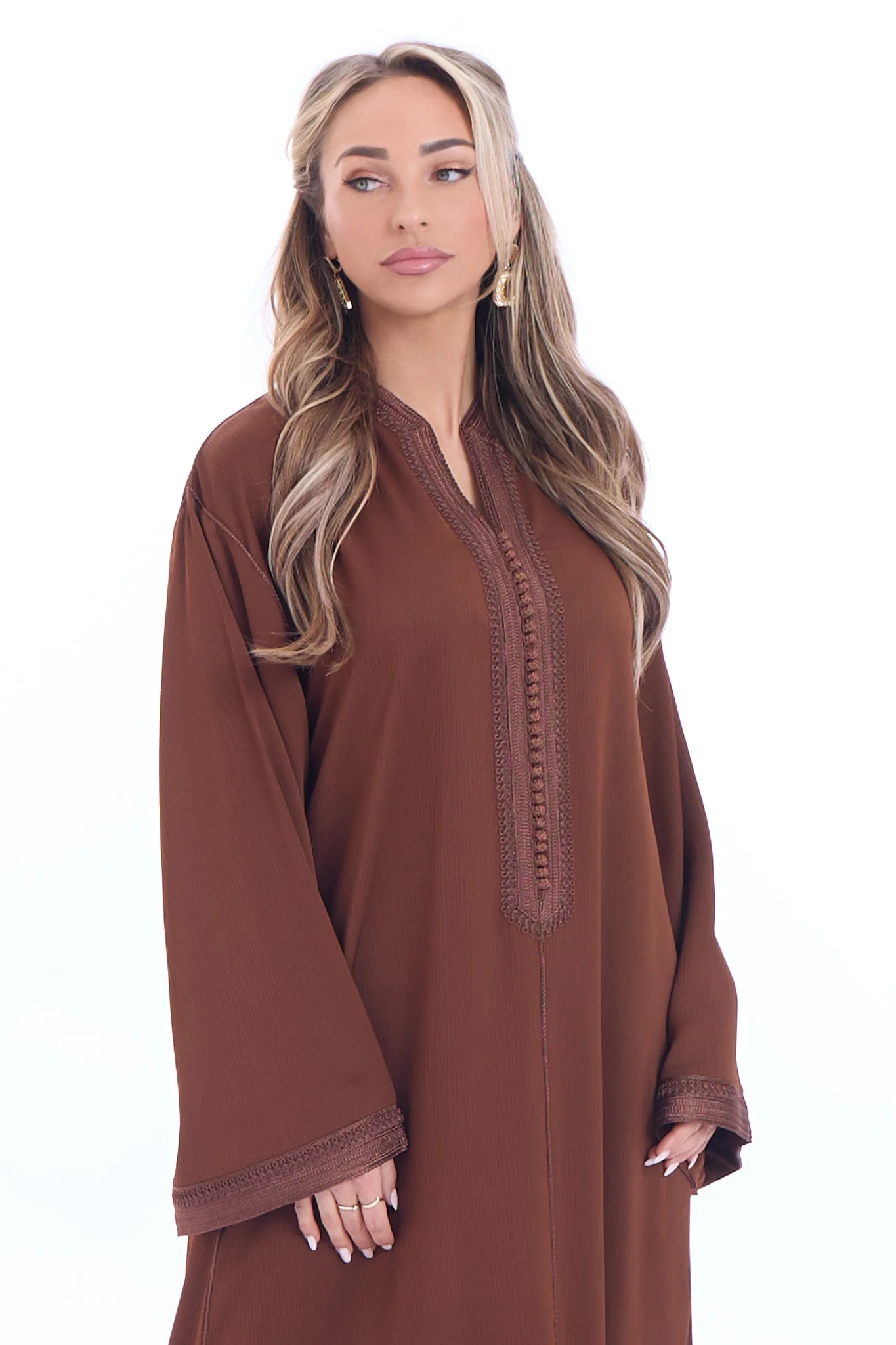 Caftan Haneen Coffee Brown