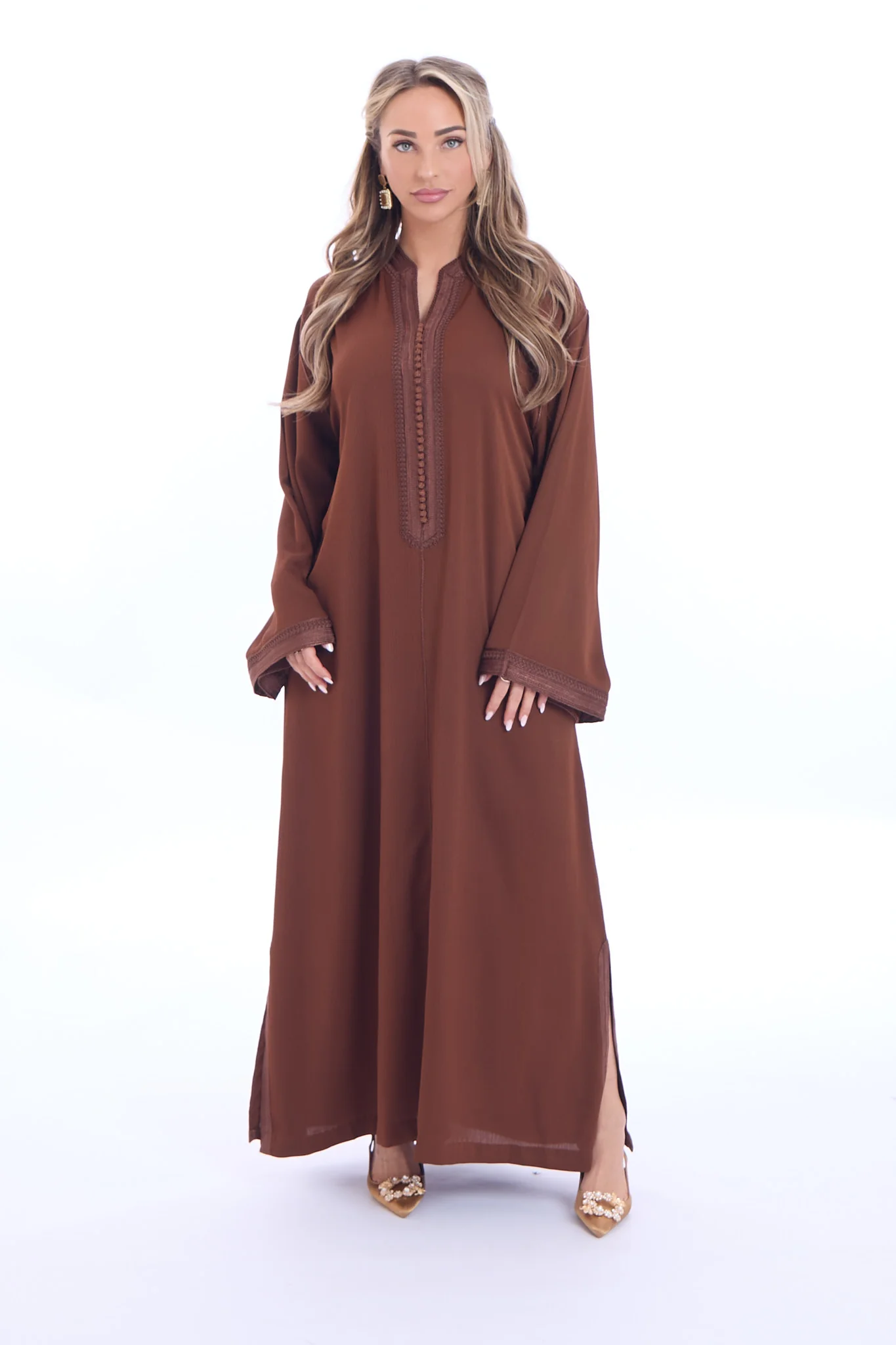Caftan Haneen Coffee Brown - Image 2