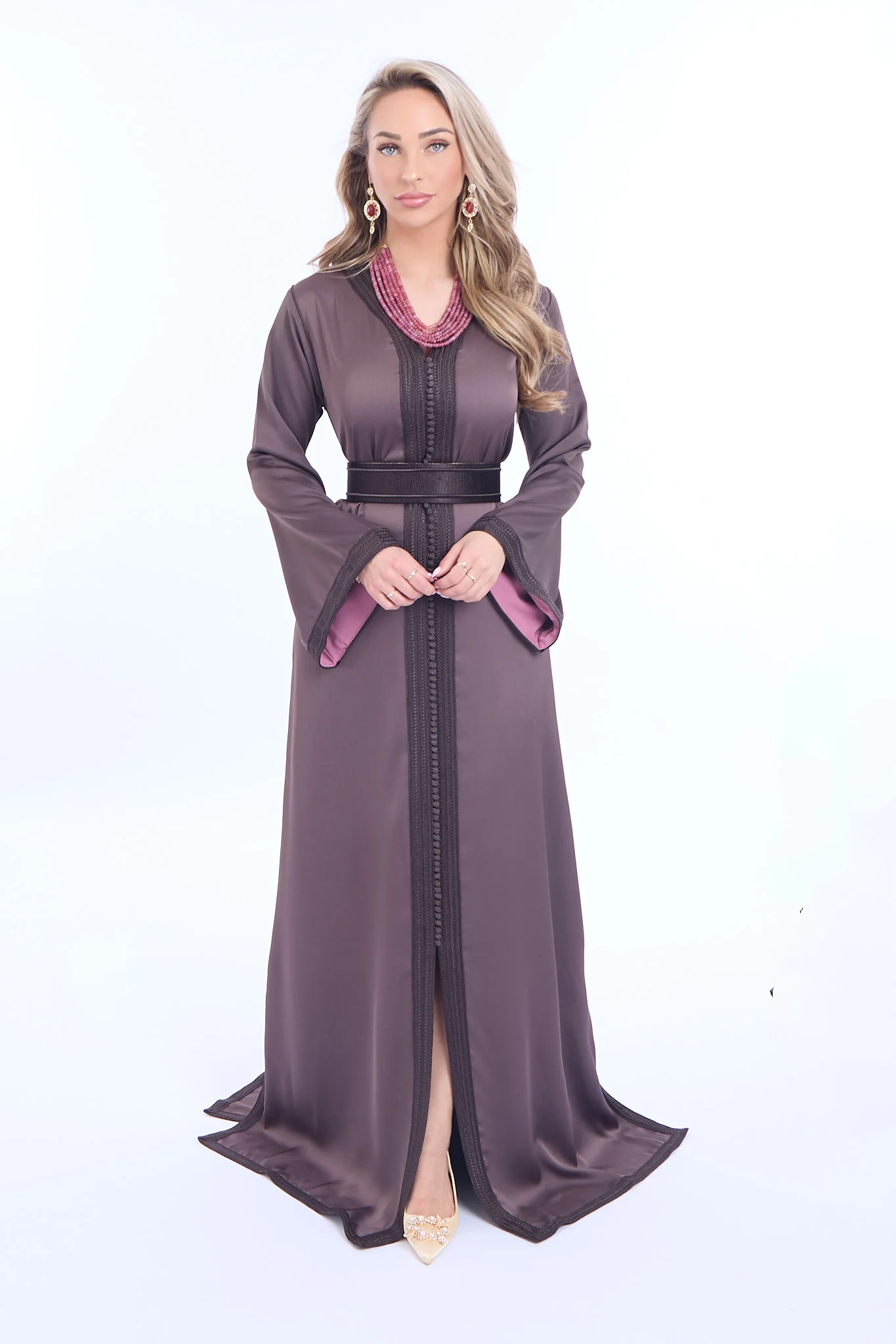 Caftan Imaan Coffee Brown - Image 2