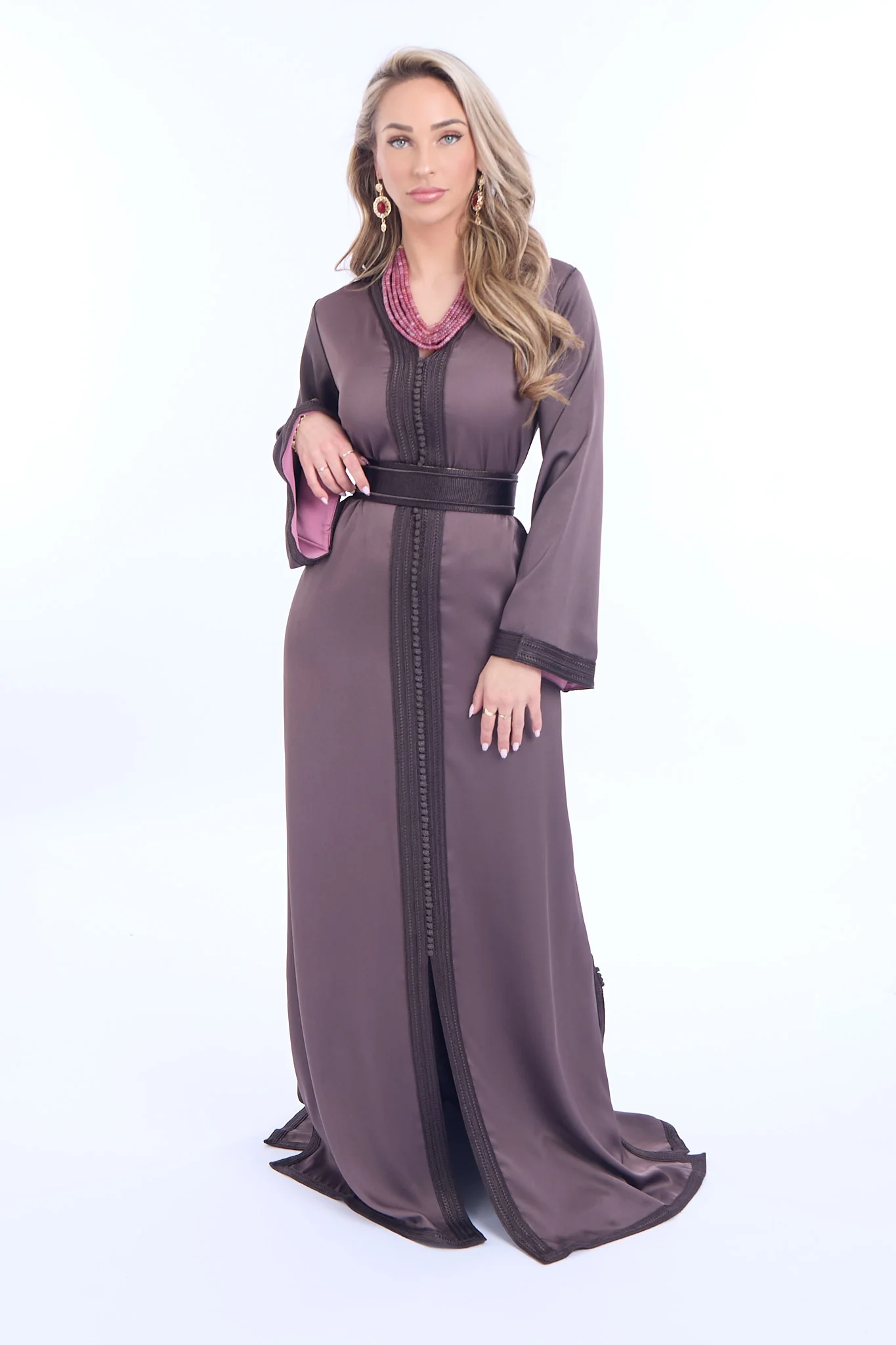 Caftan Imaan Coffee Brown - Image 5