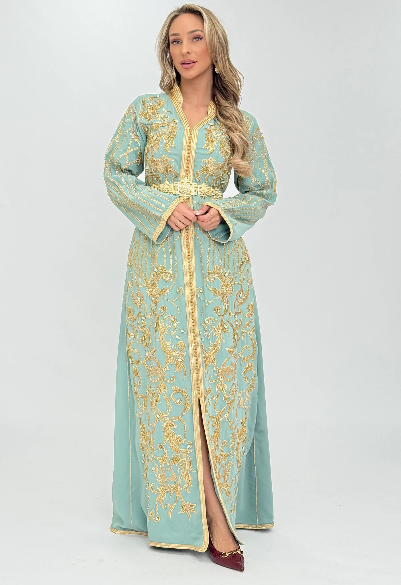 Caftan Liyana Darkseagreen - Image 3