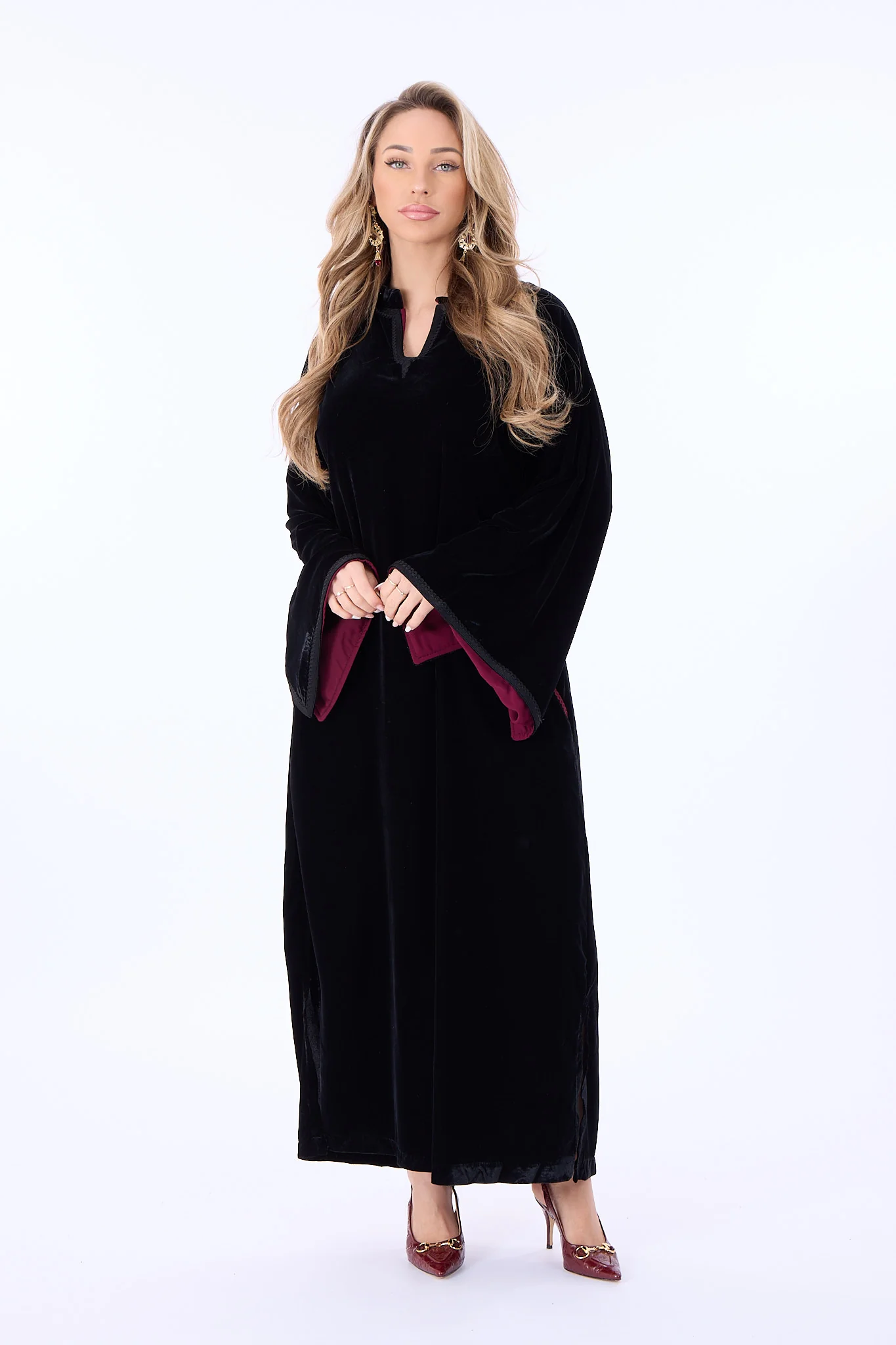 Caftan Mayar Black-Bordeaux - Image 5