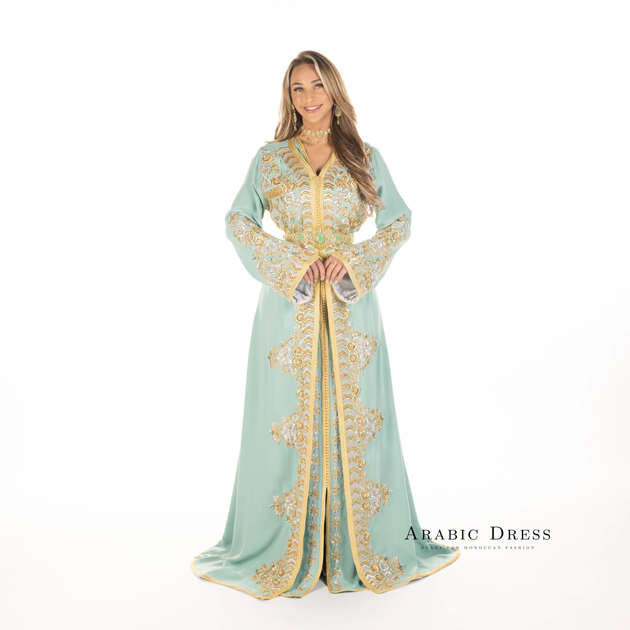 Caftan Nisa Turquiose - Image 11