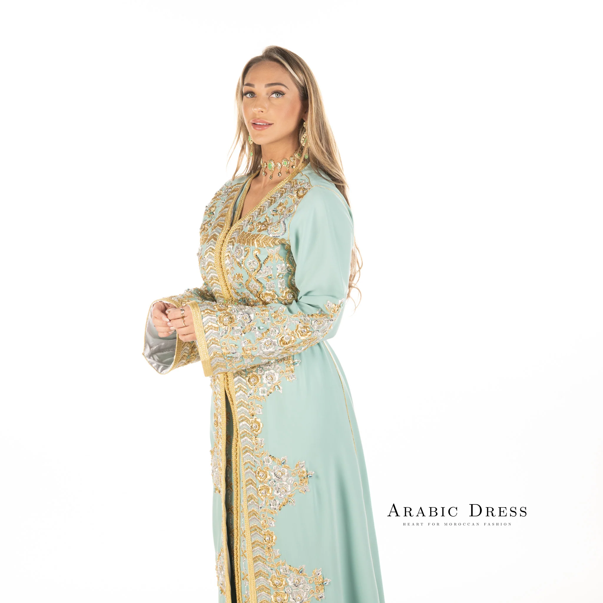 Caftan Nisa Turquiose - Image 4