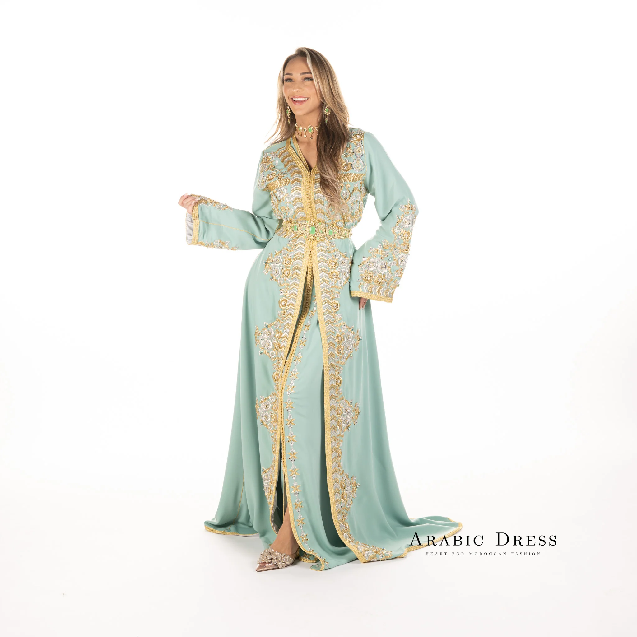 Caftan Nisa Turquiose - Image 5