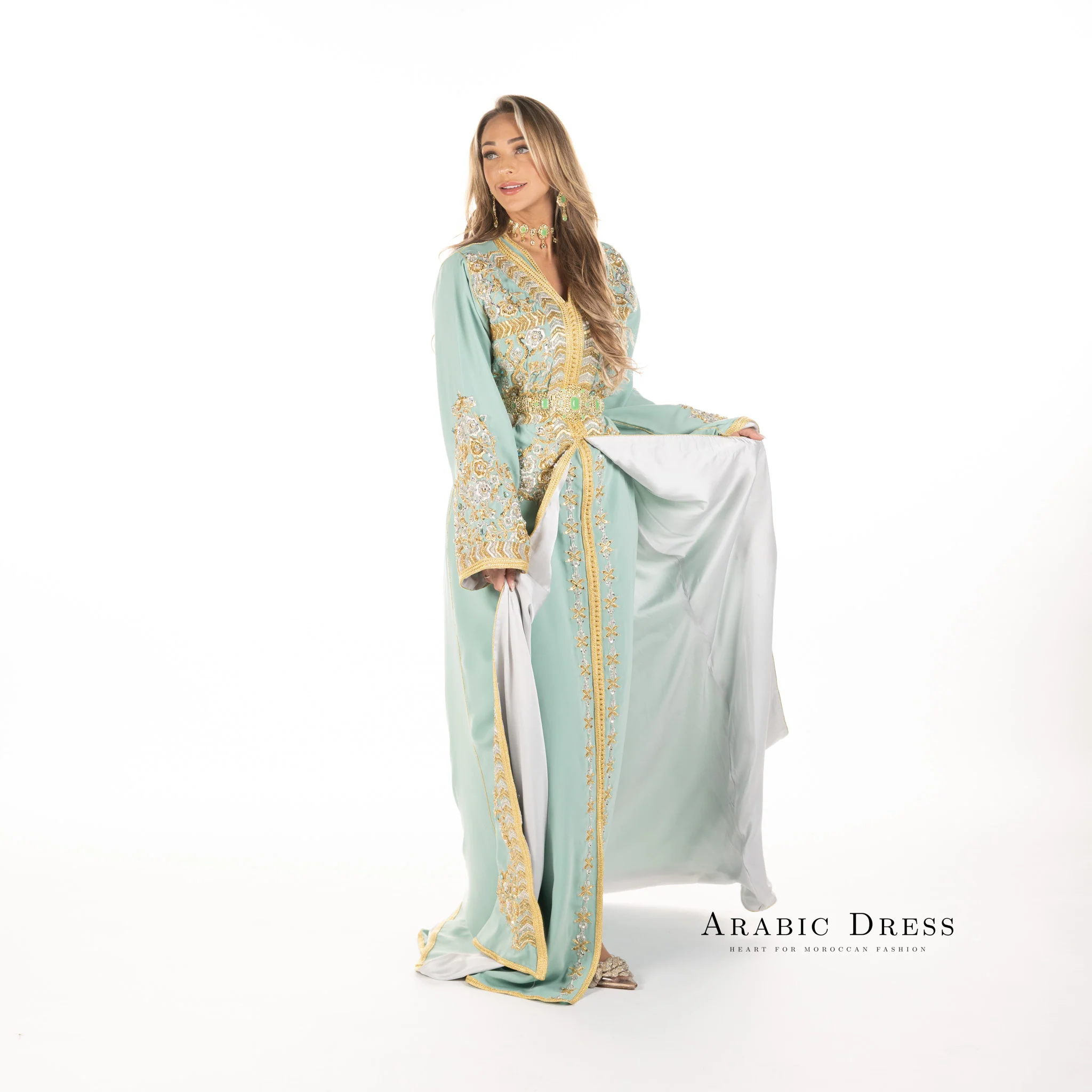 Caftan Nisa Turquiose - Image 8