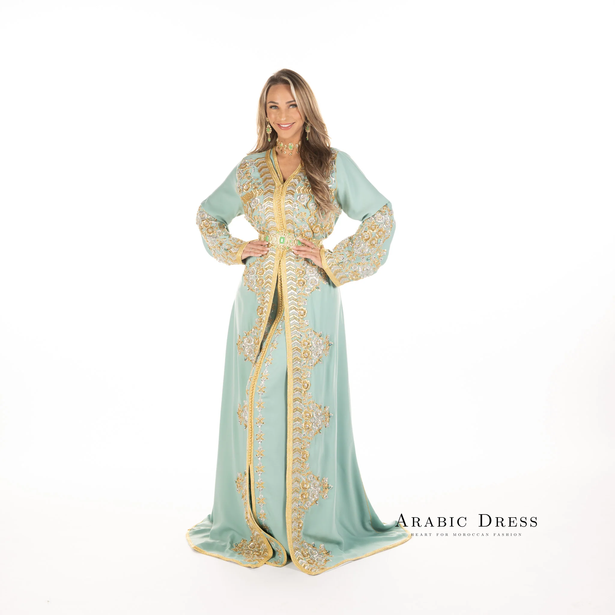 Caftan Nisa Turquiose - Image 9