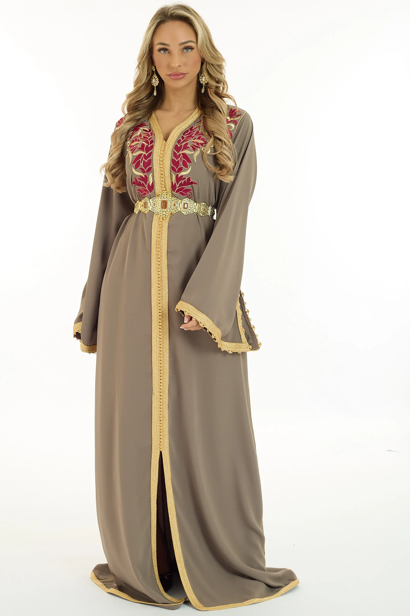 Caftan Oumaima Nude Pomegrante - Image 3