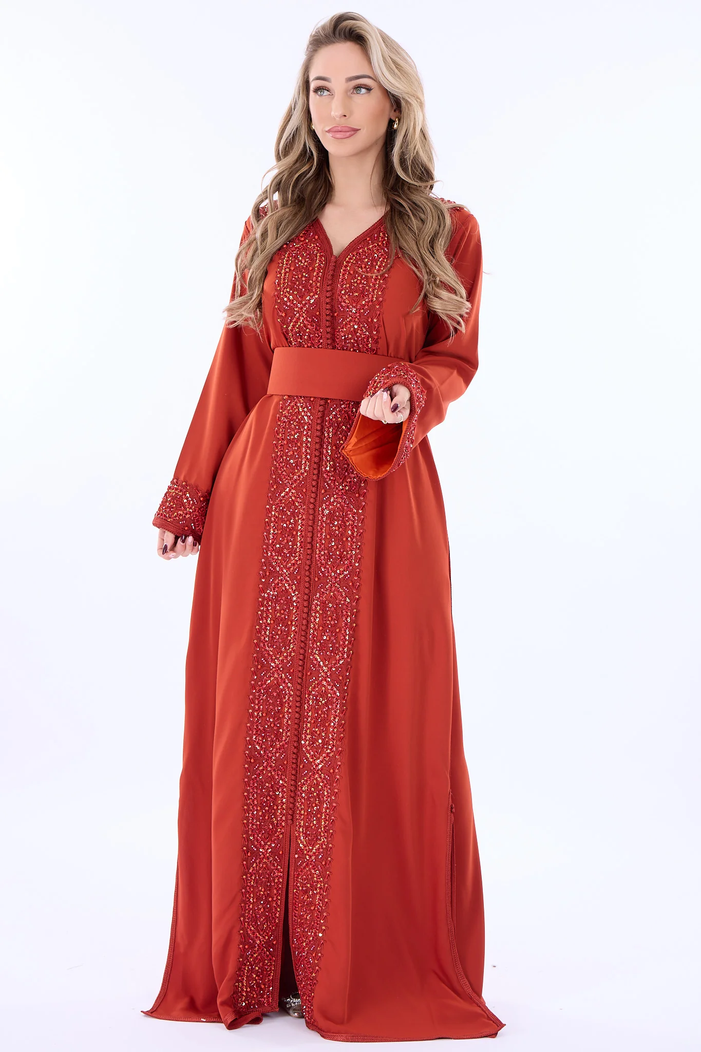 Caftan Rasha Dark Orange - Image 4