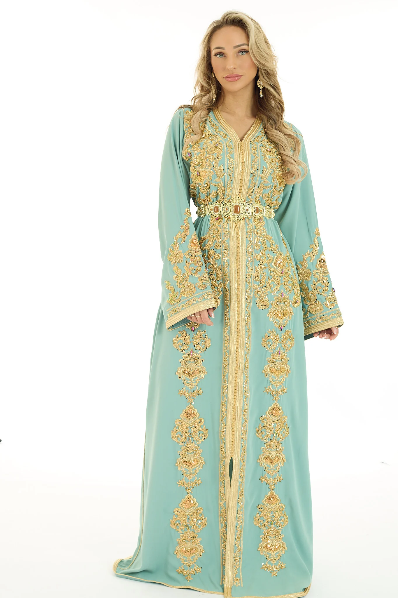 Caftan Souhaila Mintgreen - Image 2