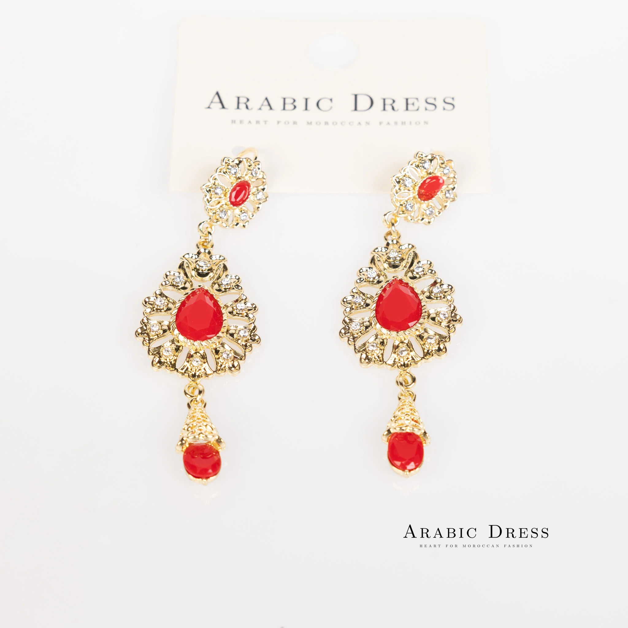 Red Ara Earrings - Image 2