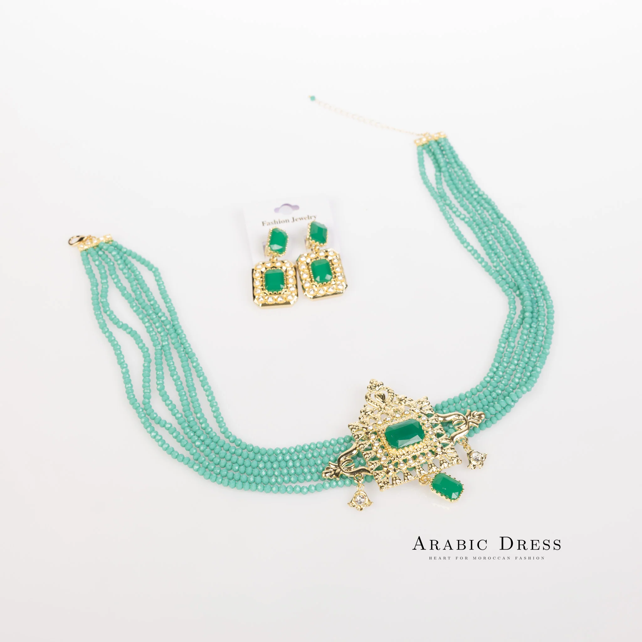 Teal Youra Necklace set - Image 3