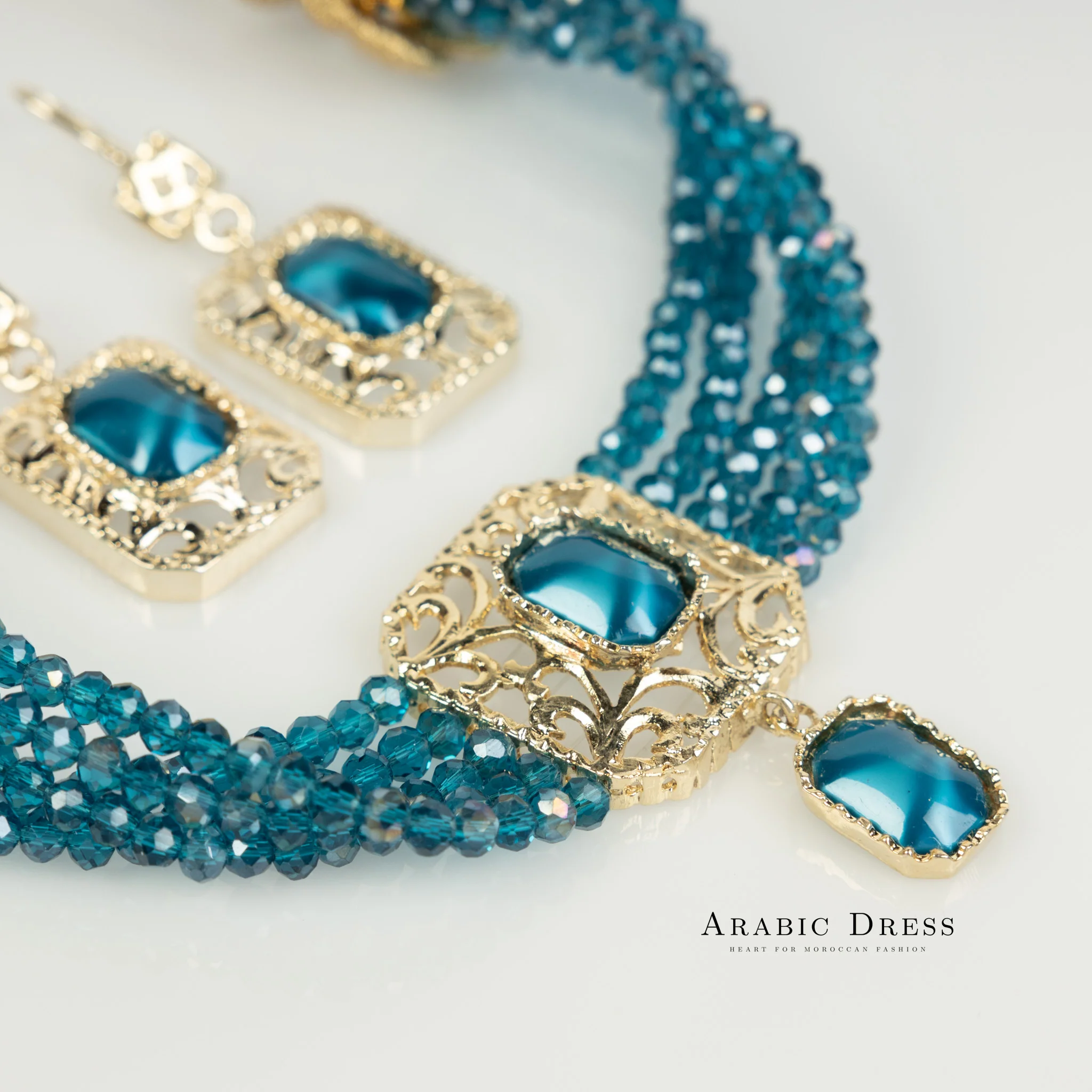 Blue Nifa necklace set