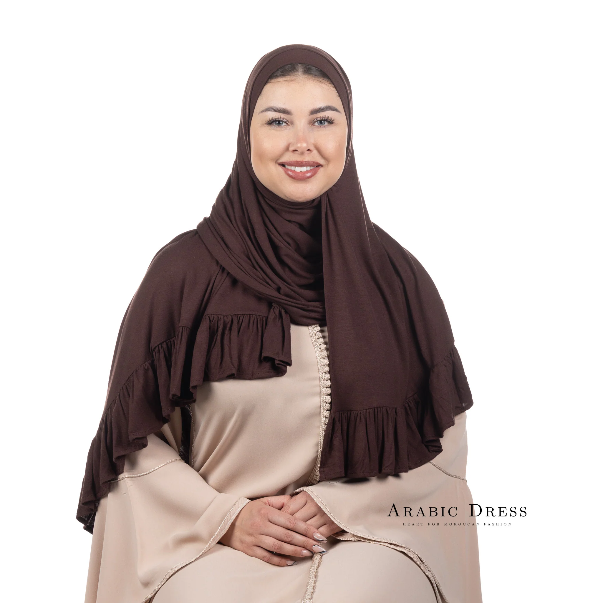 Jersey Hijab Luna old Burgundy - Image 3