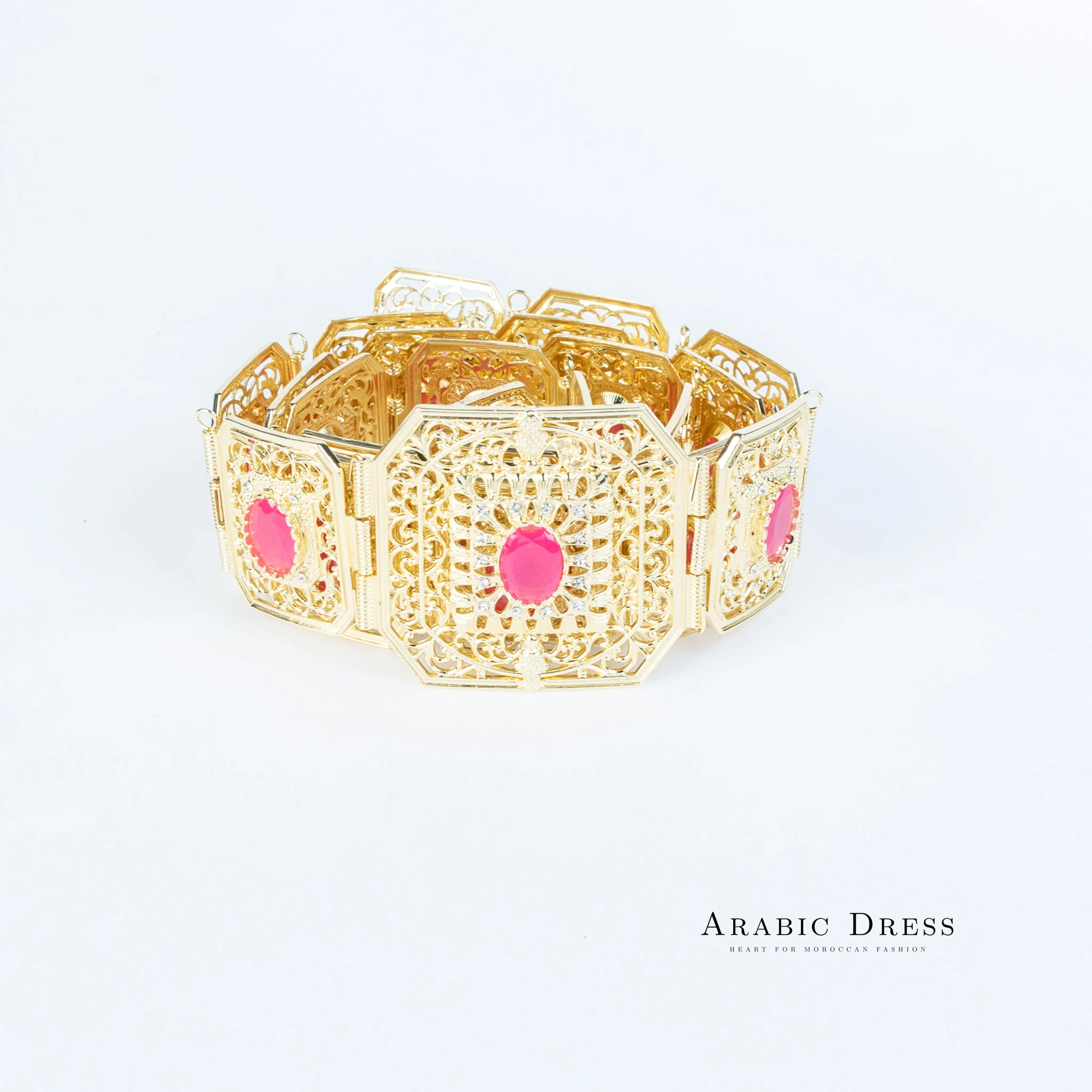 Micha Gold/Fuchsia Belt - Image 3