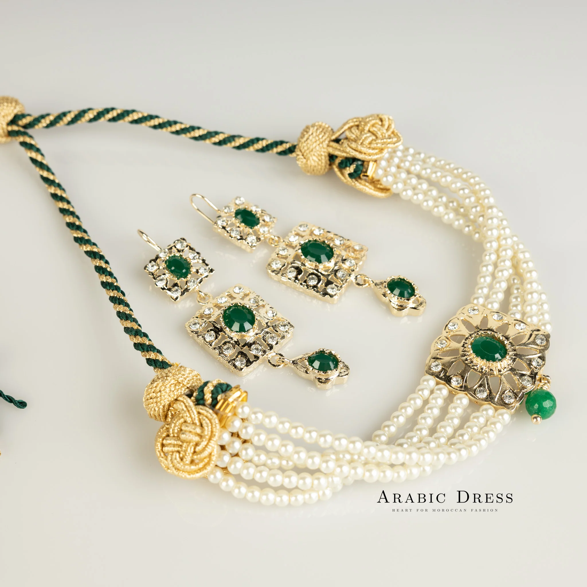 Pearl Green Nifa necklace set - Image 2