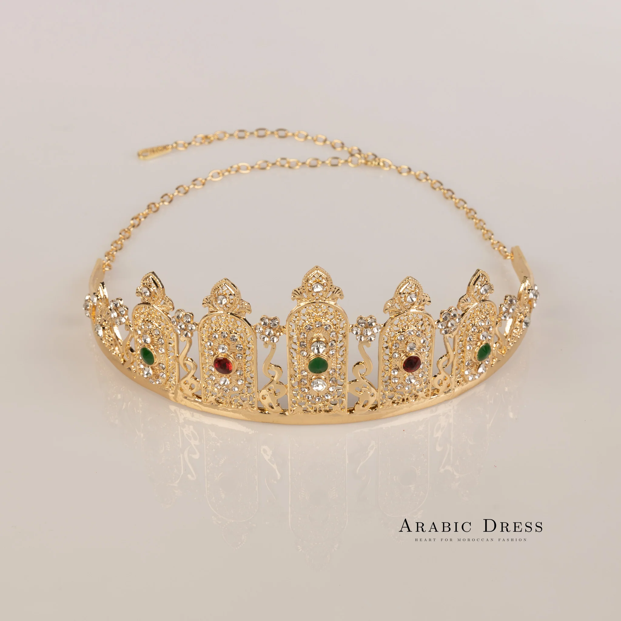 Crown mus green/red  gold - Image 2