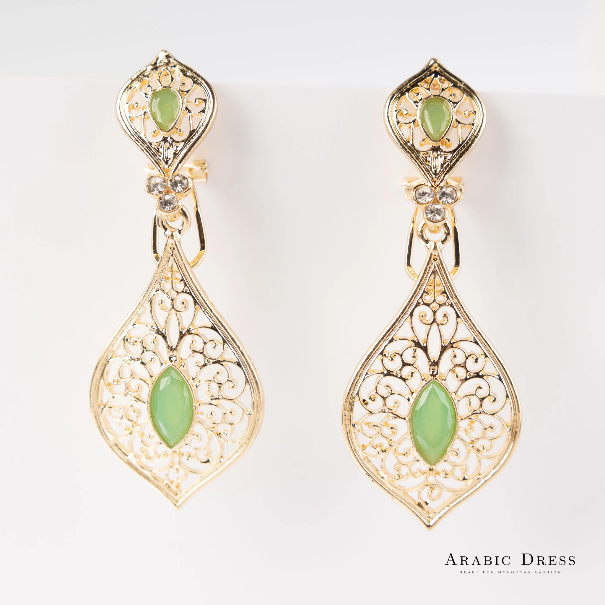 Earrings Jin Light Green - Image 2