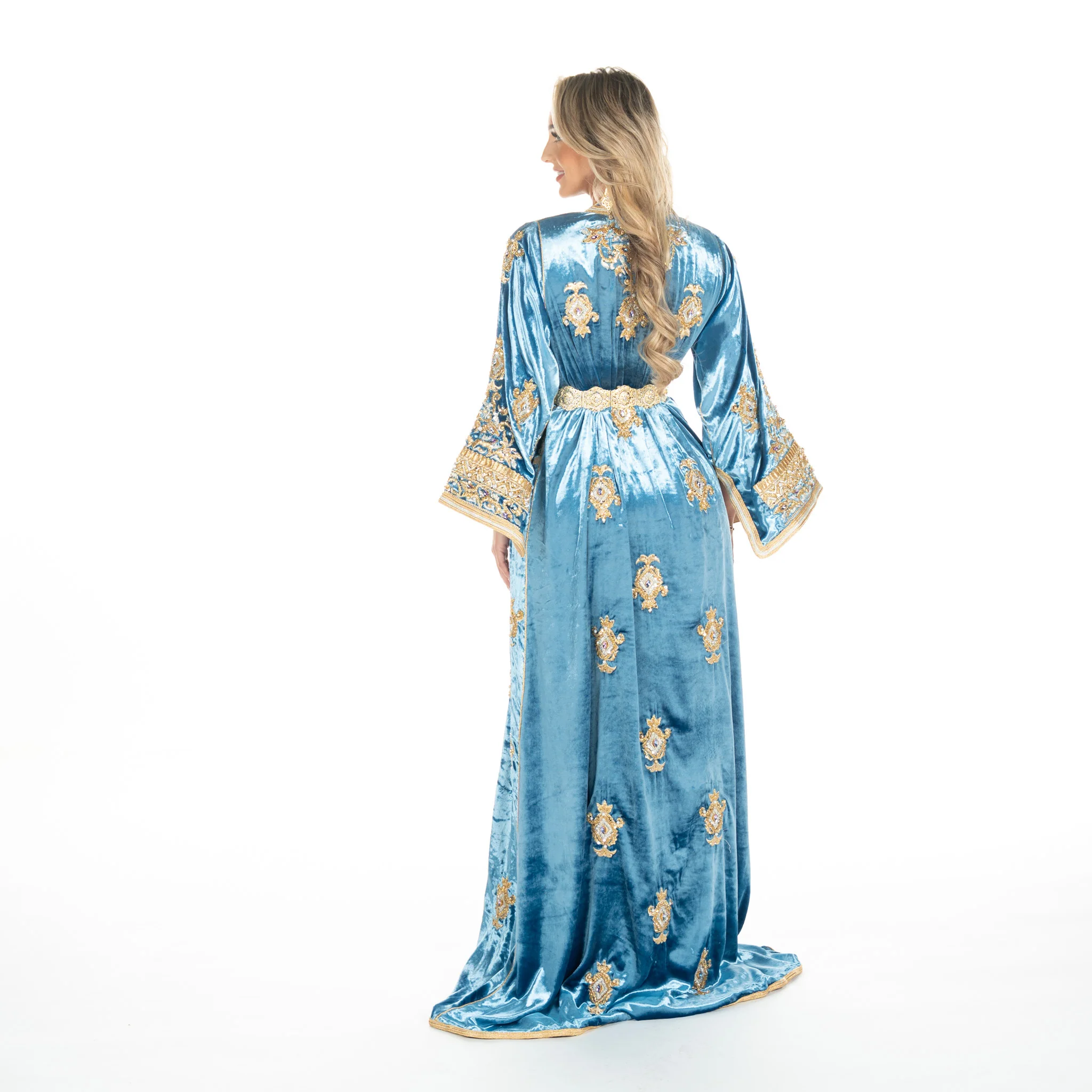 Exclusieve Caftan Aleena Blue - Image 3
