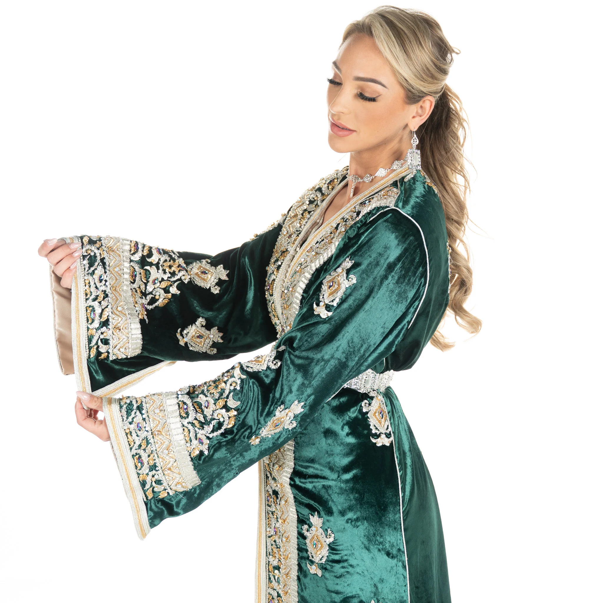 Exclusieve Caftan Aleena Darkgreen - Image 2