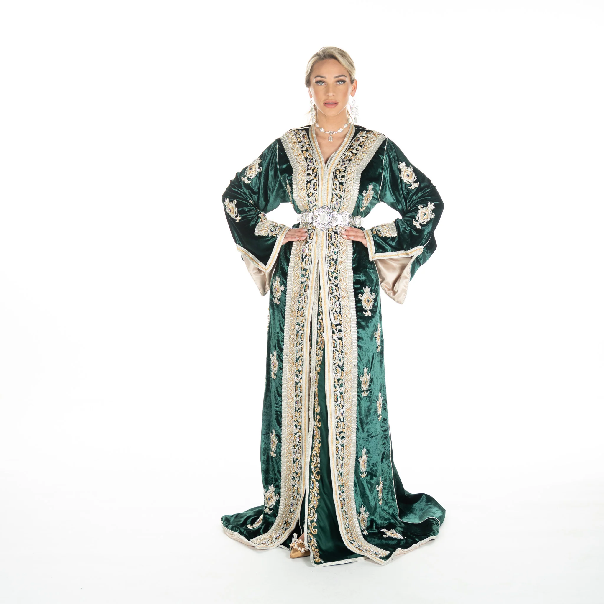 Exclusieve Caftan Aleena Darkgreen - Image 5