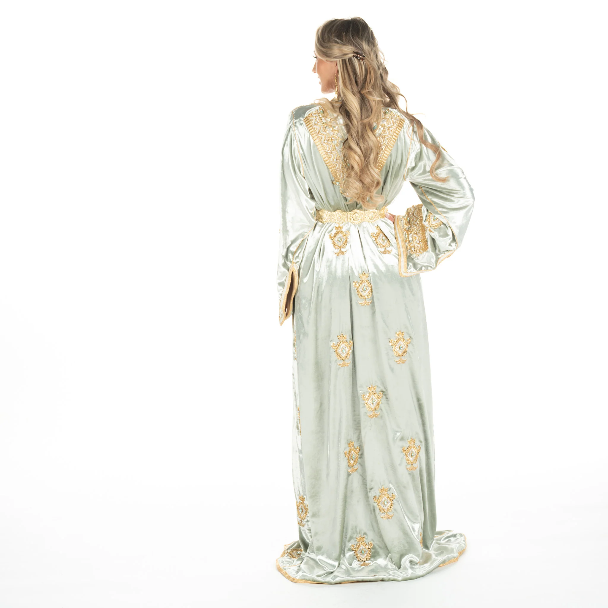 Exclusieve Caftan Aleena Mintgreen - Image 3
