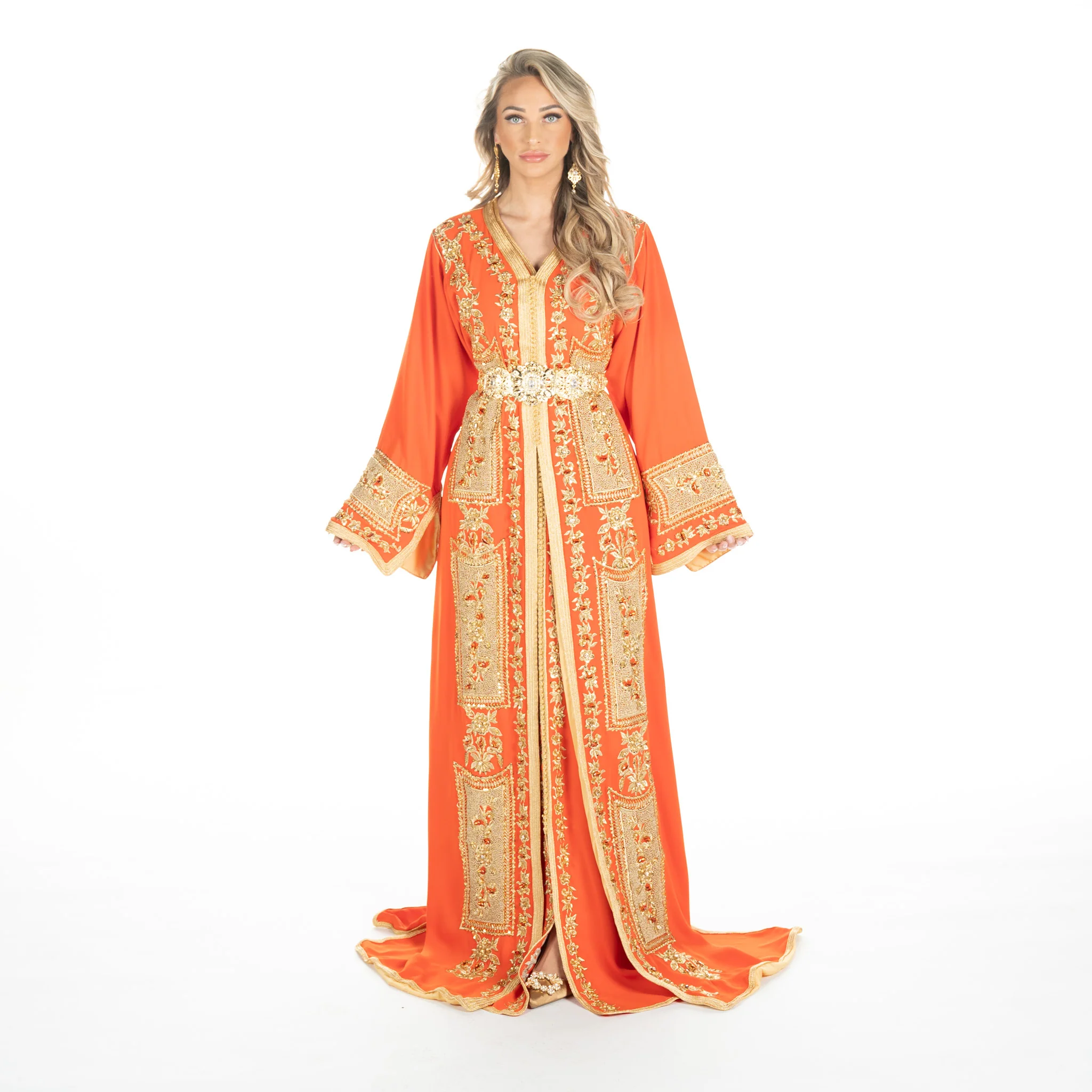 Exclusieve Caftan Levi  Orange - Image 3