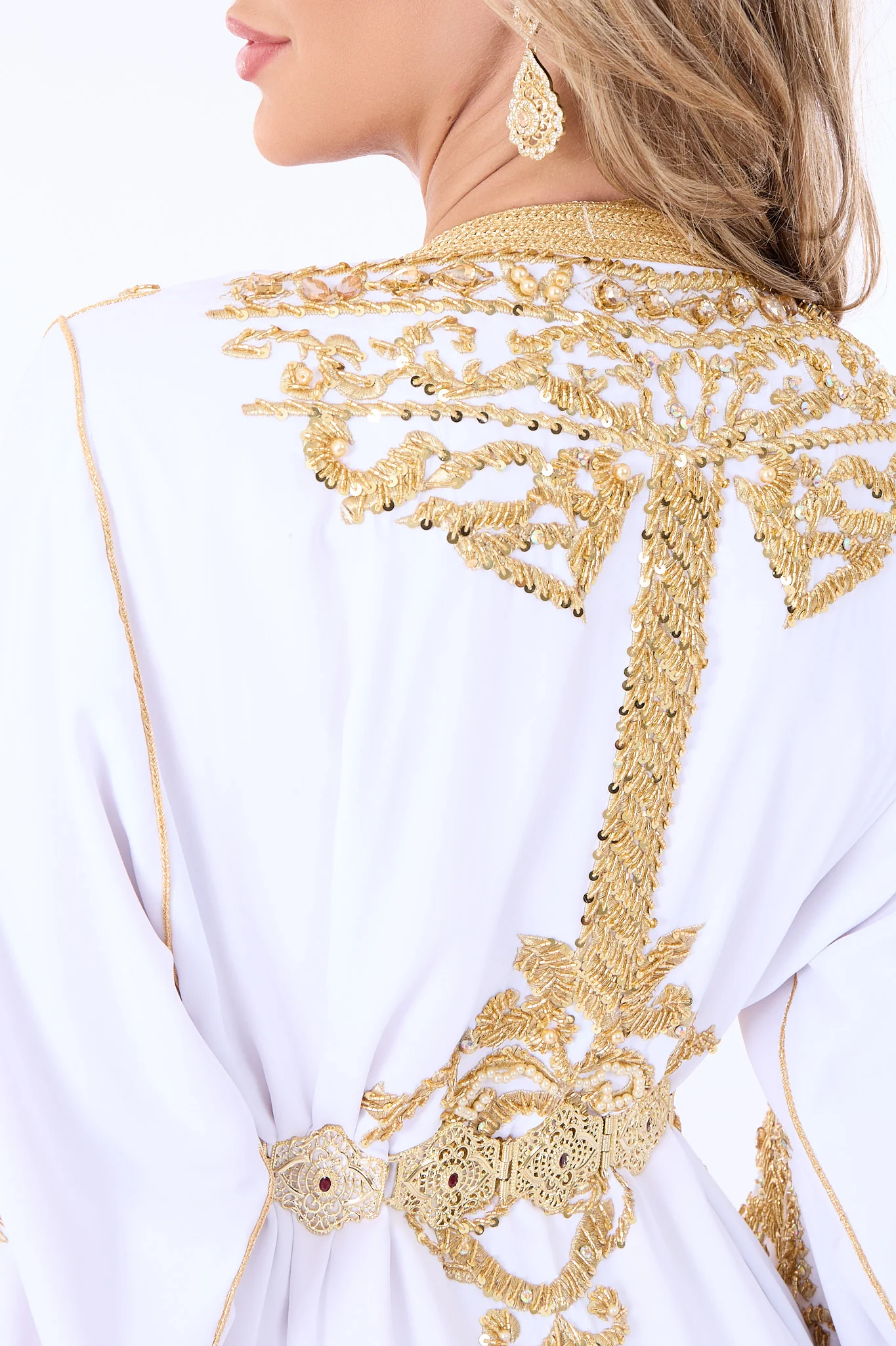 Exclusive Caftan Mervat Brokenwhite - Image 4