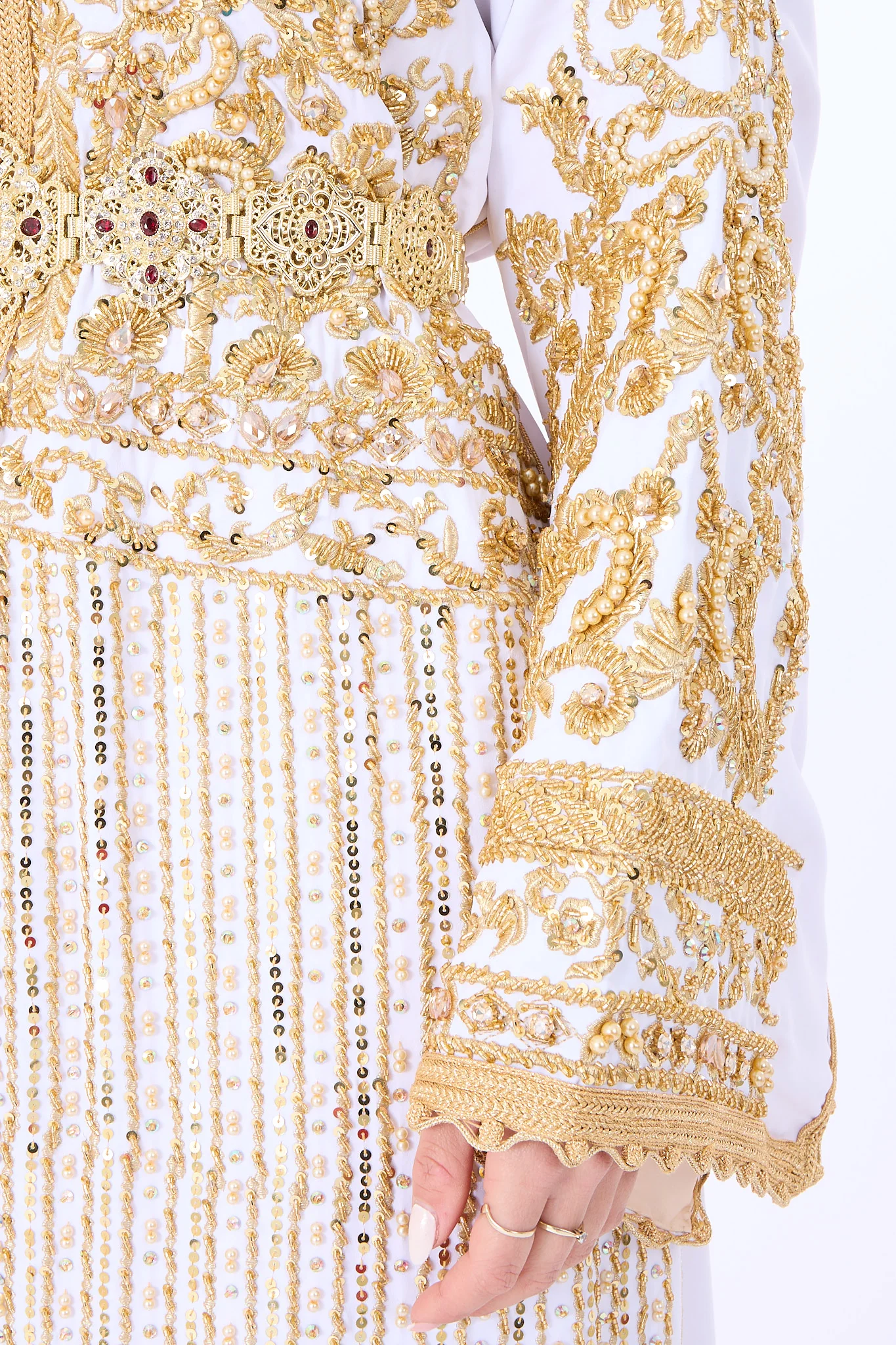 Exclusive Caftan Mervat Brokenwhite - Image 5