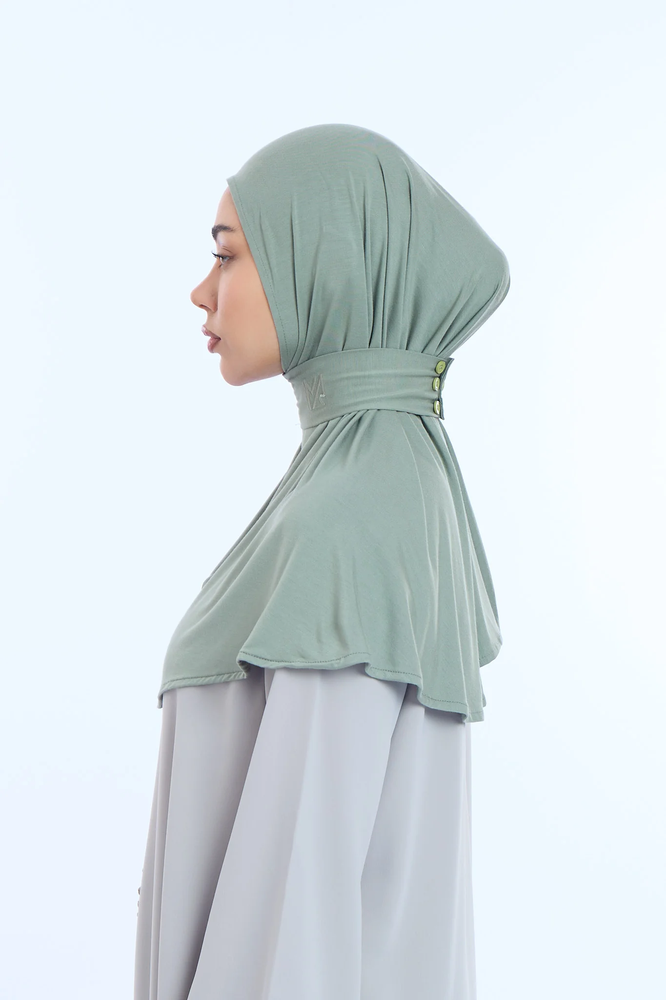 Instant Hijab Bamboo I Sage Green - Image 3