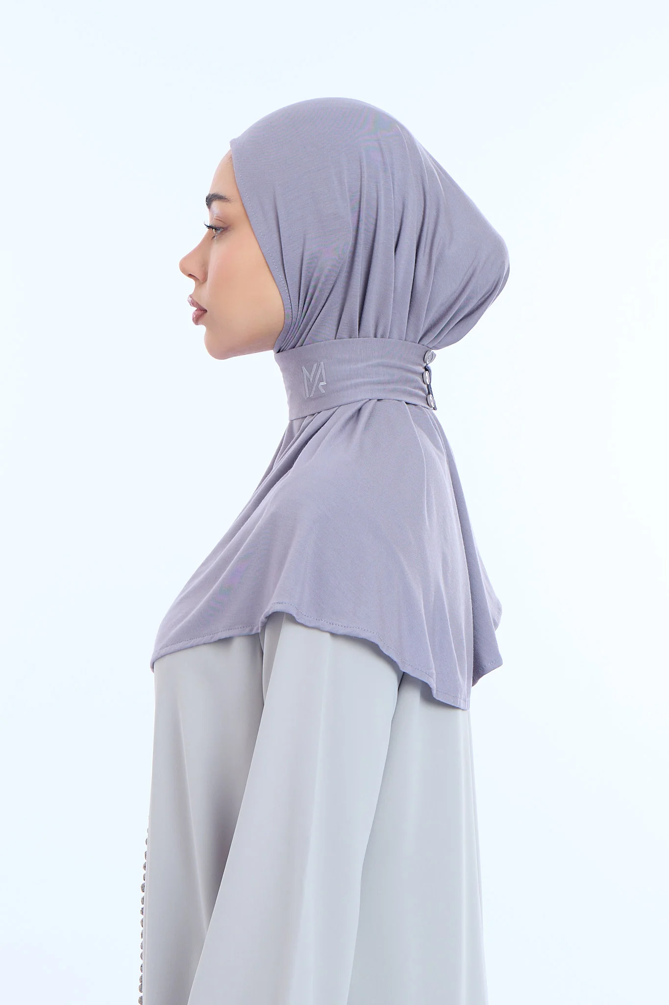 Instant Hijab Bamboo I Steel Blue - Image 3