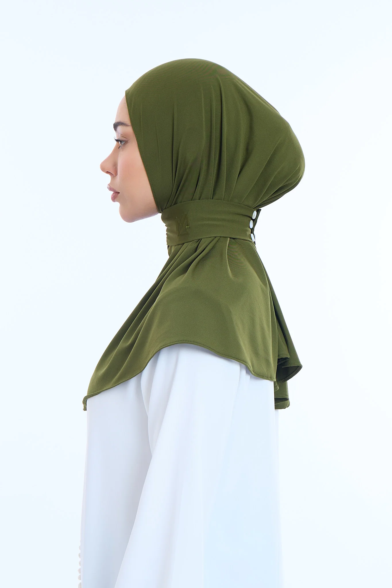 Instant Hijab Premium I Dark Olive - Image 3