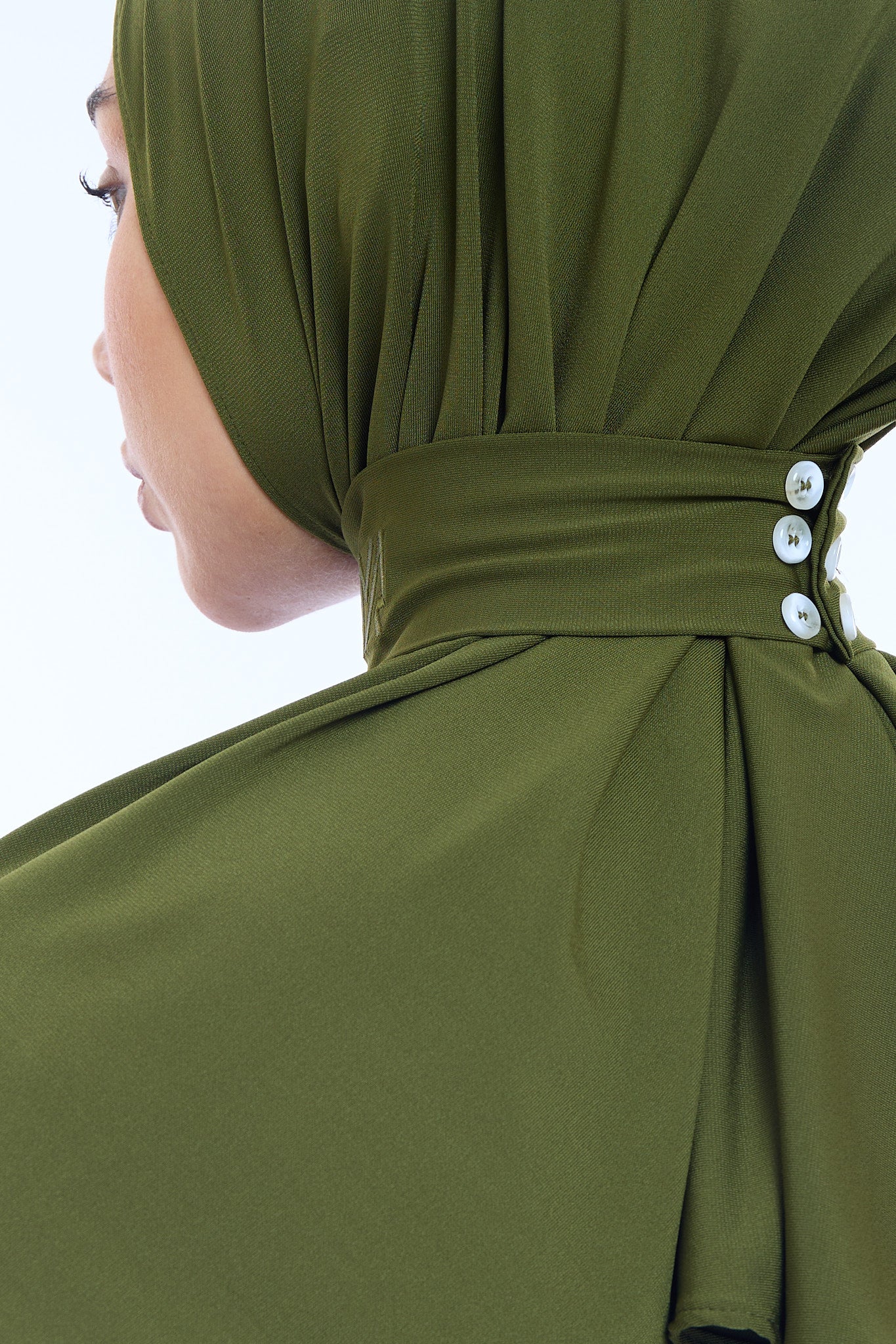 Instant Hijab Premium I Dark Olive - Image 4