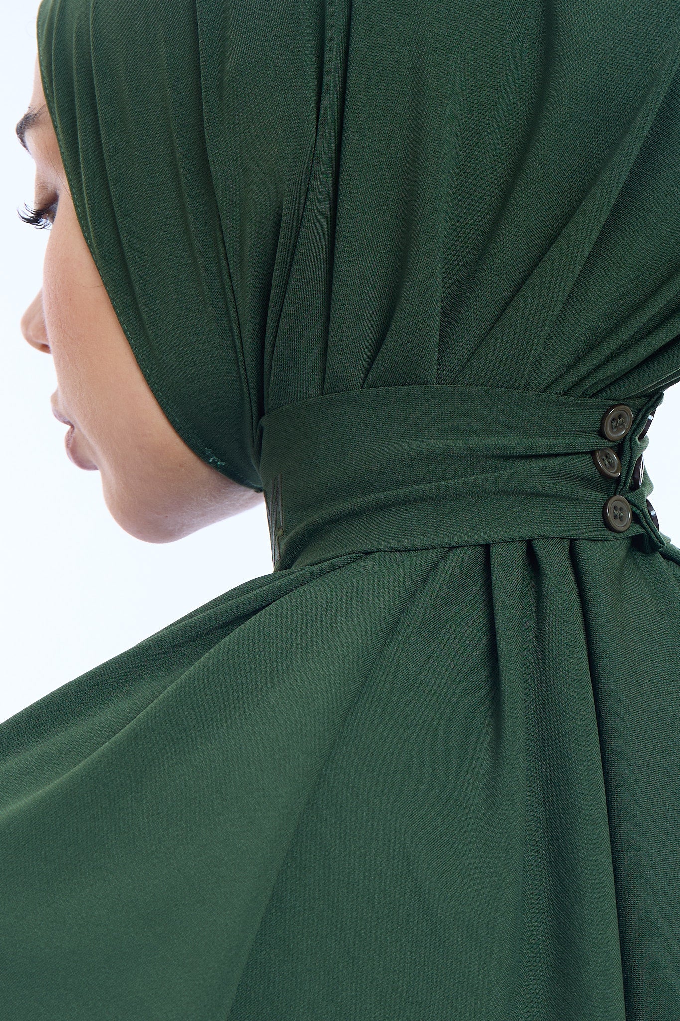 Instant Hijab Premium I  Deep Olive - Image 4