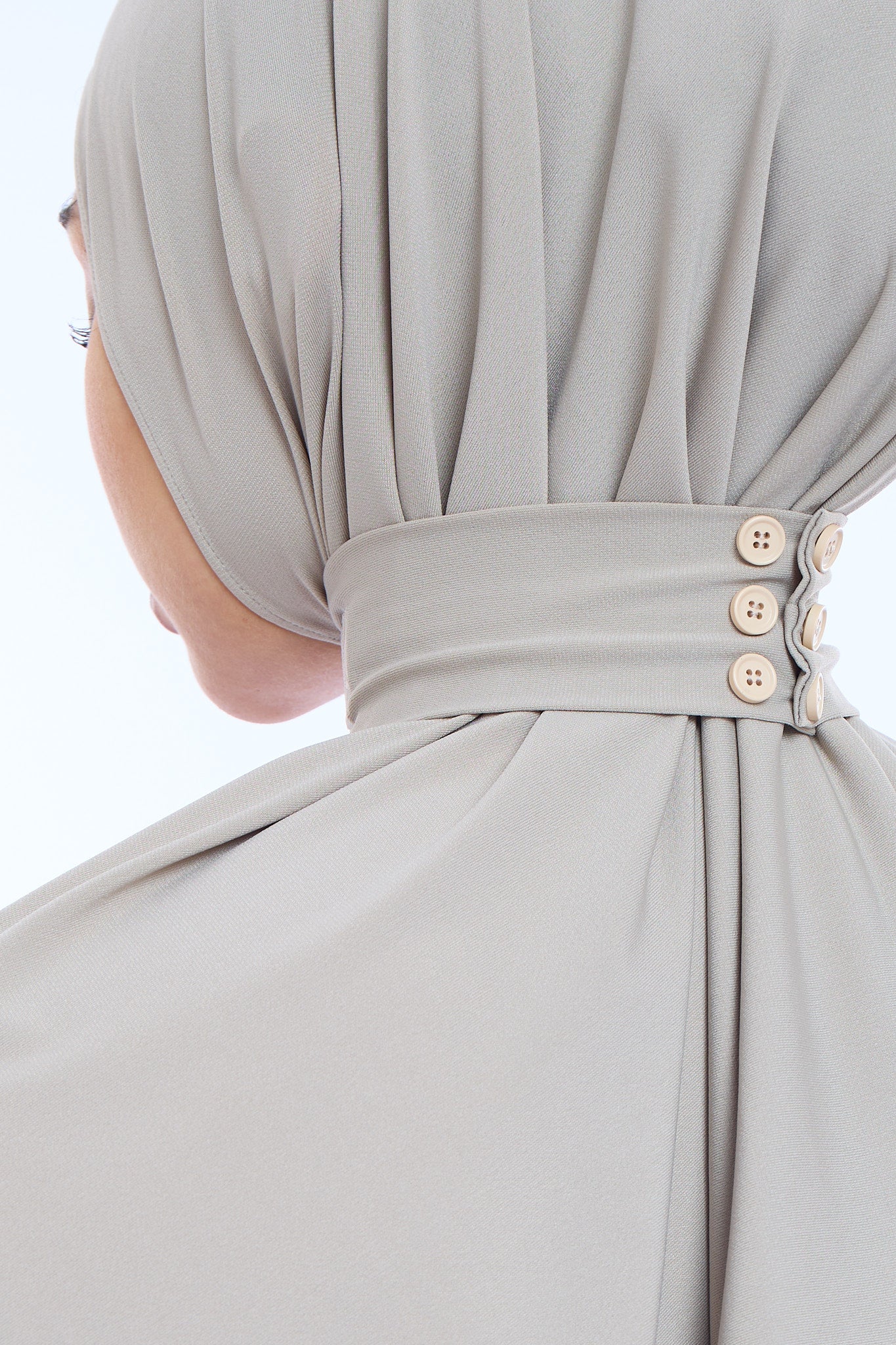 Instant Hijab Premium I Soft Greige - Image 4