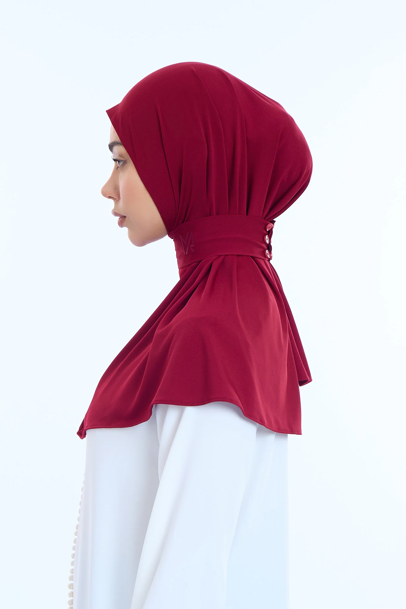 Instant Hijab Premium I Dark Wine - Image 3