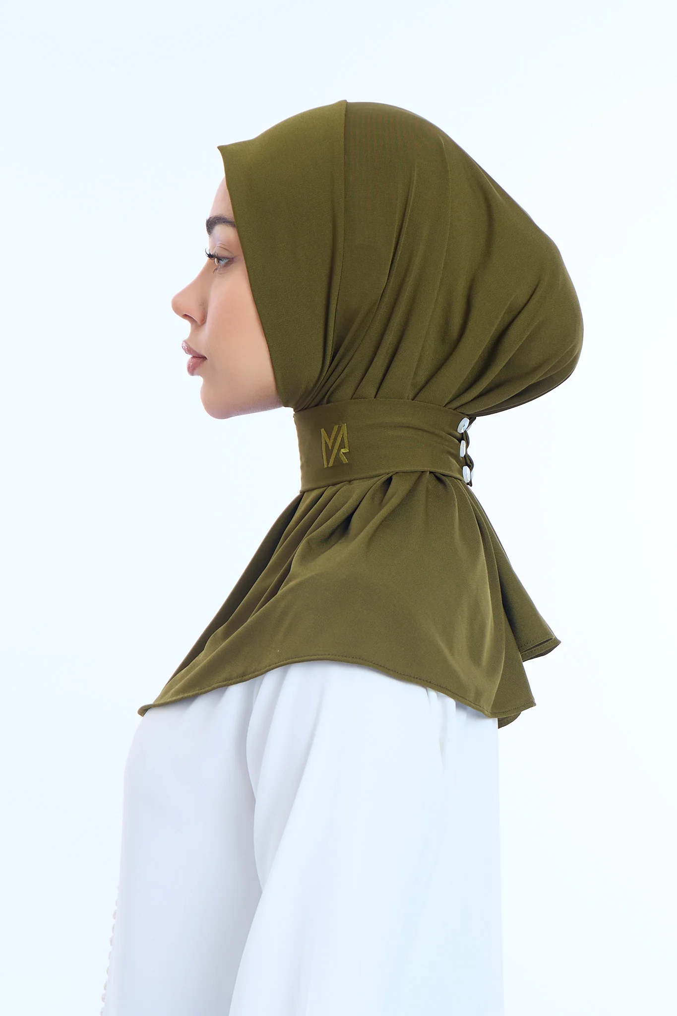 Instant Hijab Premium II Army Green - Image 4