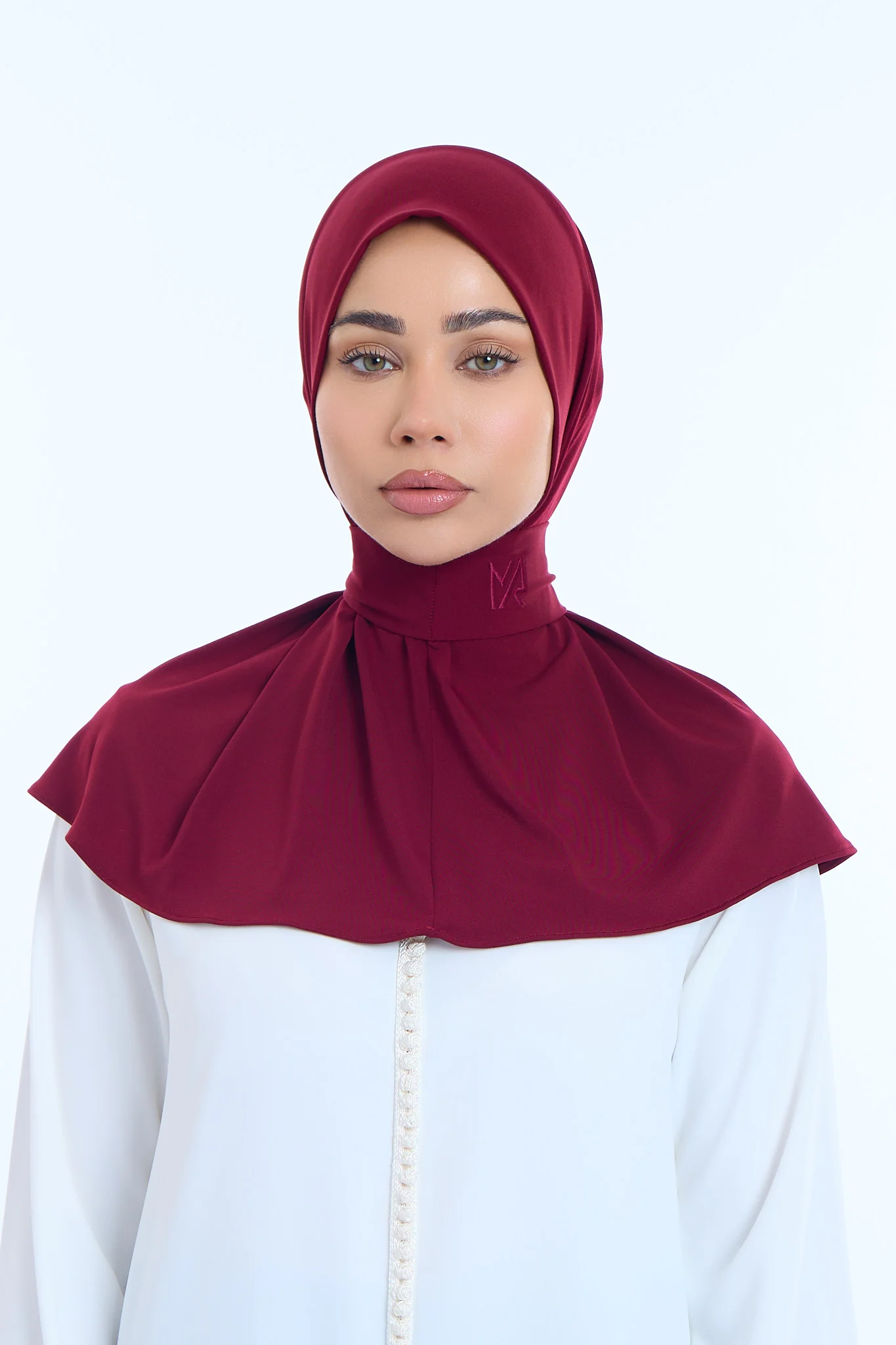 Instant Hijab Premium II Burgundy Wine - Image 2