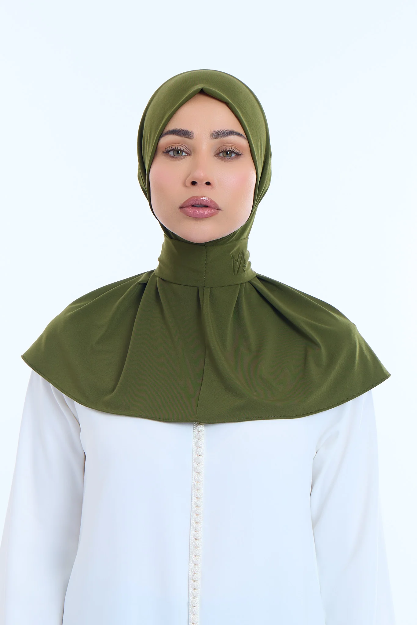 Instant Hijab Premium II Dark Olive - Image 4