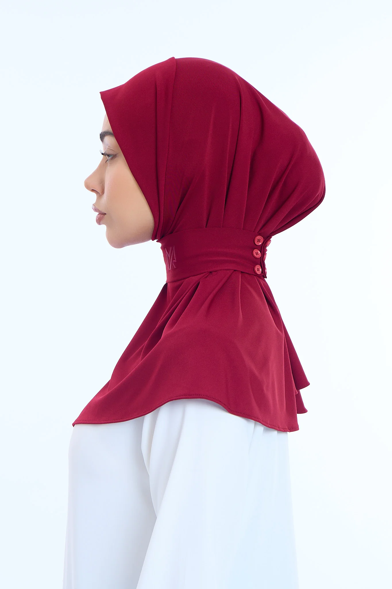 Instant Hijab Premium II Dark Wine - Image 3