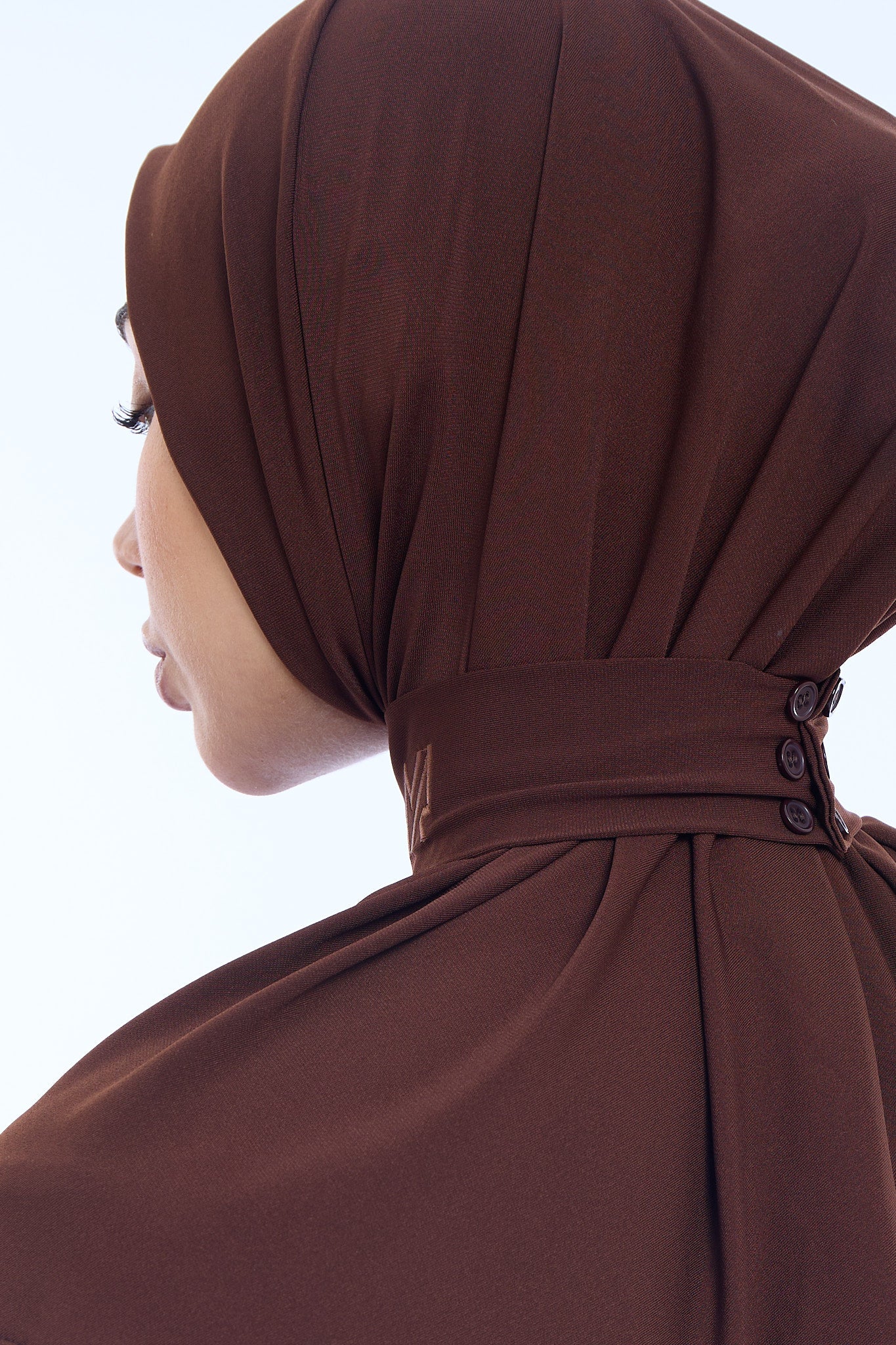 Instant Hijab Premium II Espresso Brown - Image 4