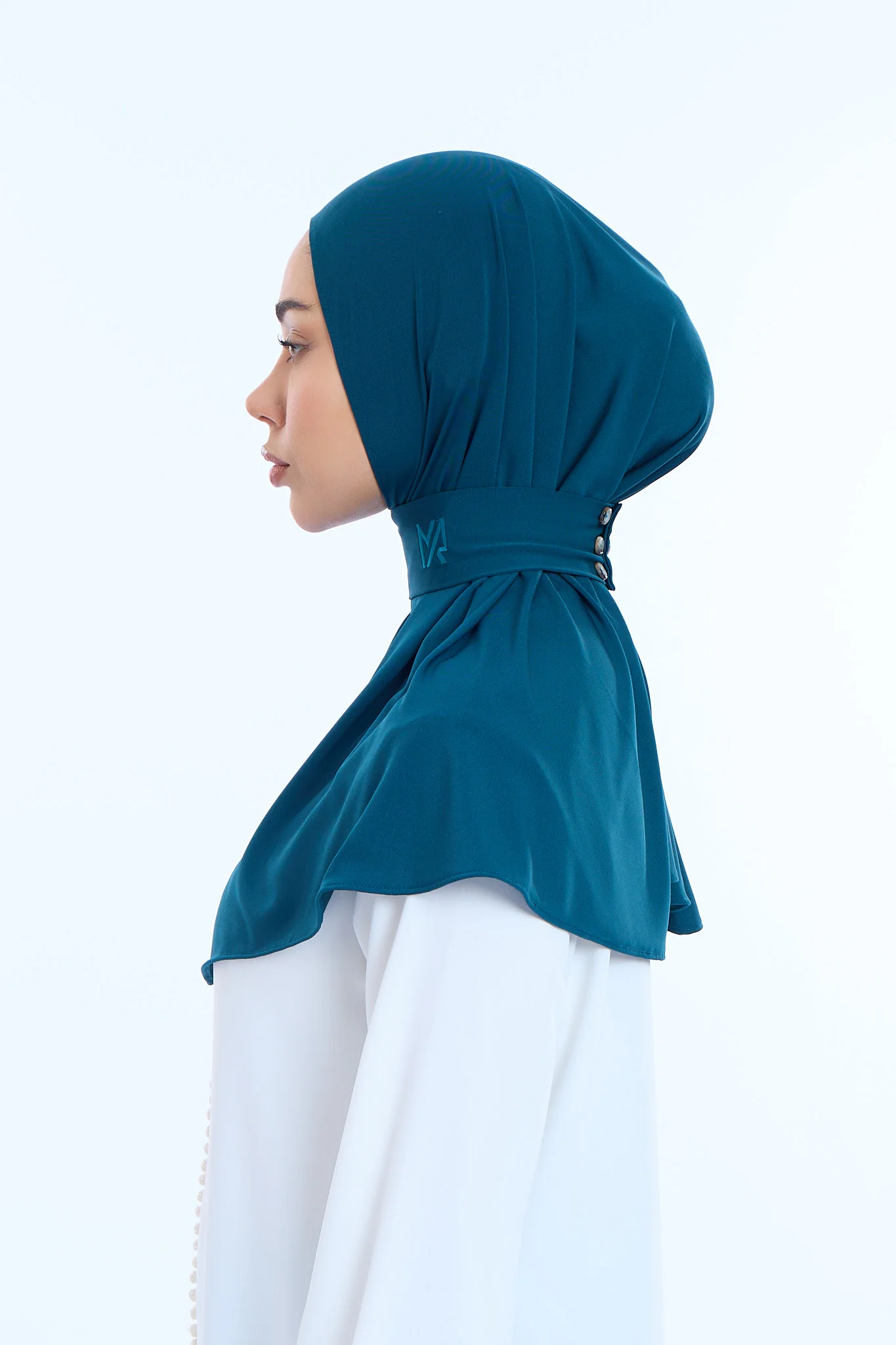 Instant Hijab Premium II Petrol Blue - Image 3
