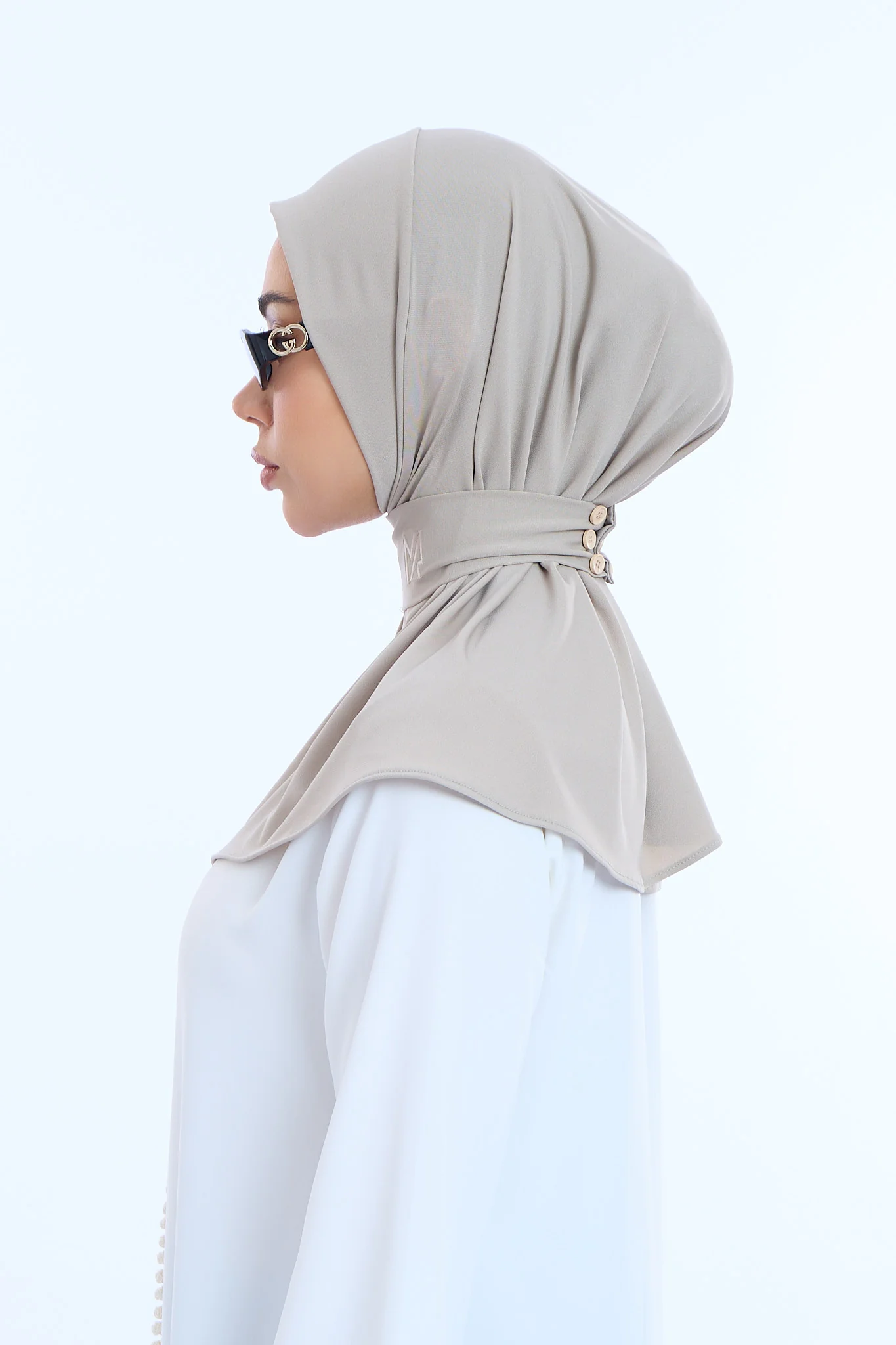 Instant Hijab Premium II Soft Greige - Image 2