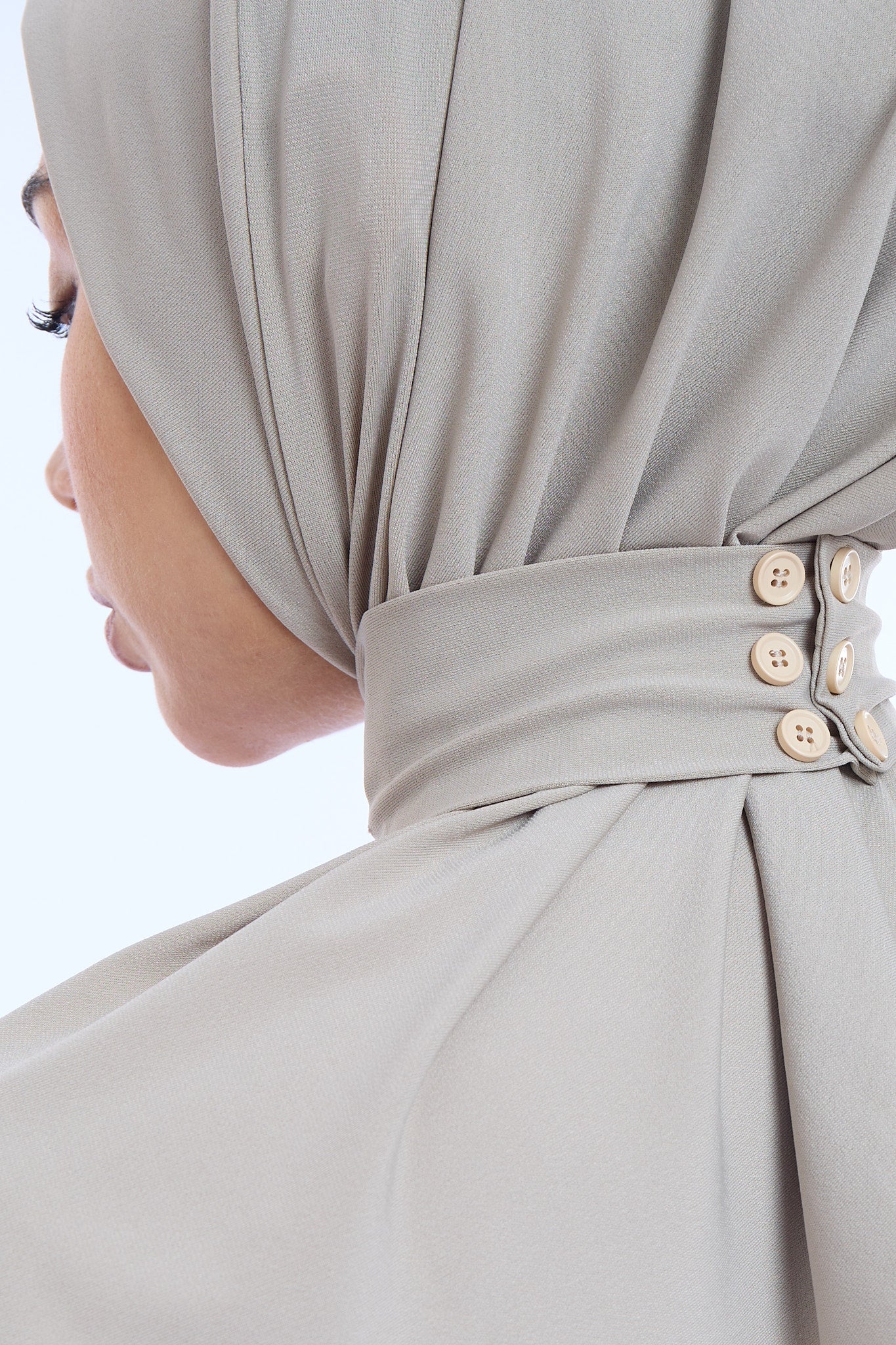 Instant Hijab Premium II Soft Greige - Image 3